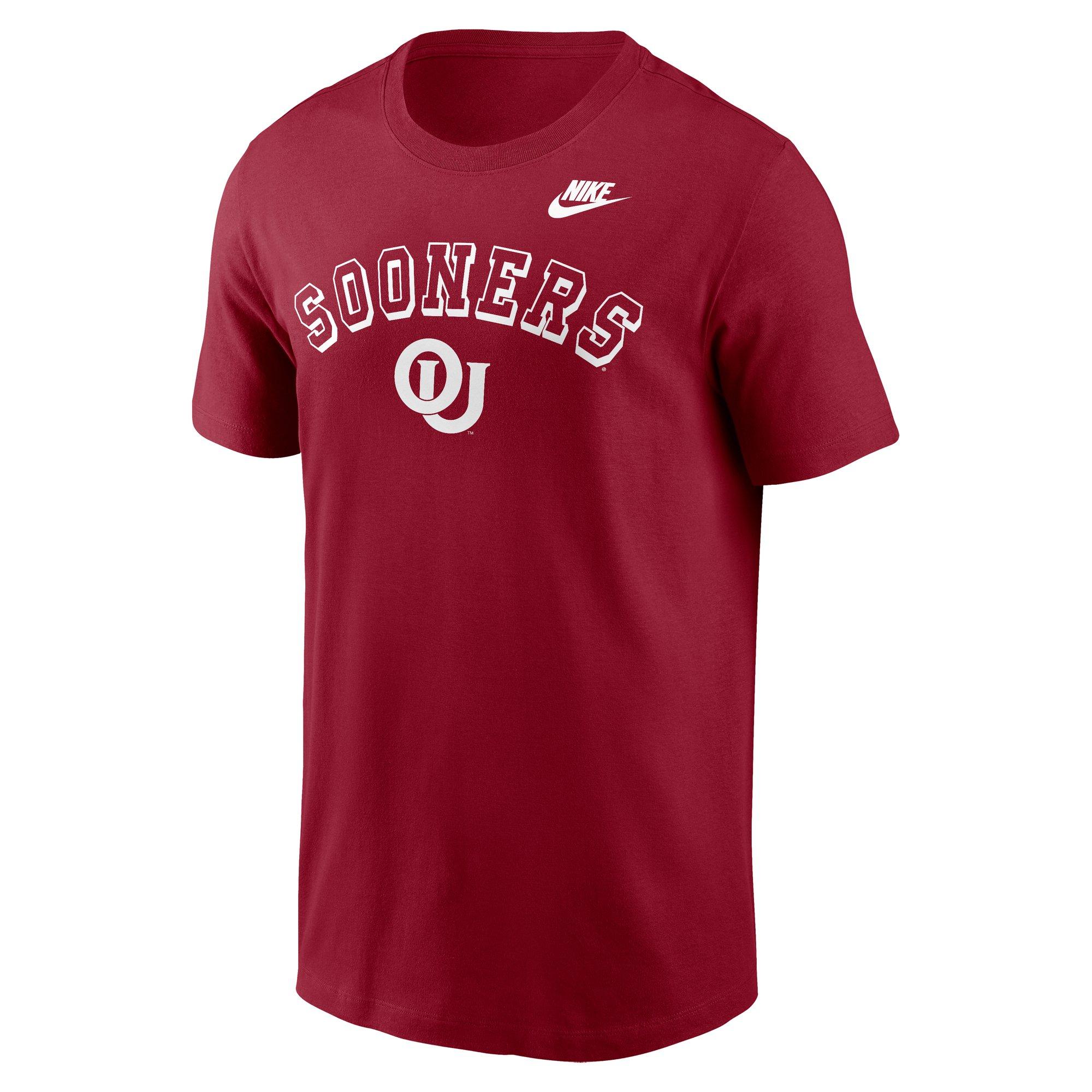 Nike Oklahoma Sooners Legacy Cotton Tee-Red - RED Thumbnail View 1