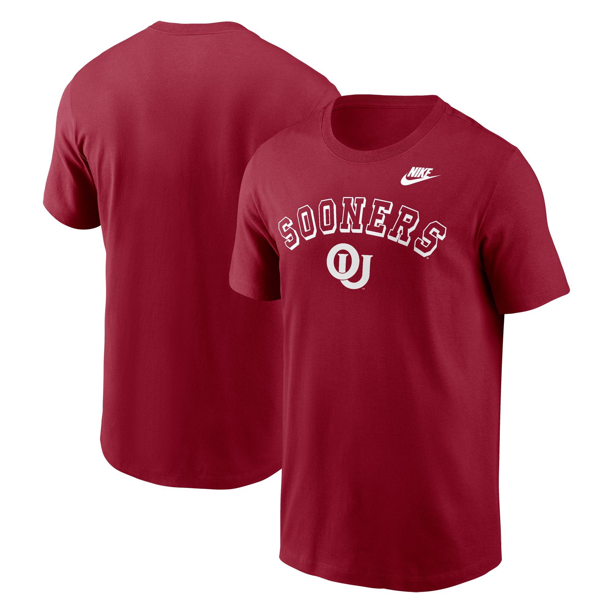 Nike Oklahoma Sooners Legacy Cotton Tee-Red - RED Thumbnail View 3