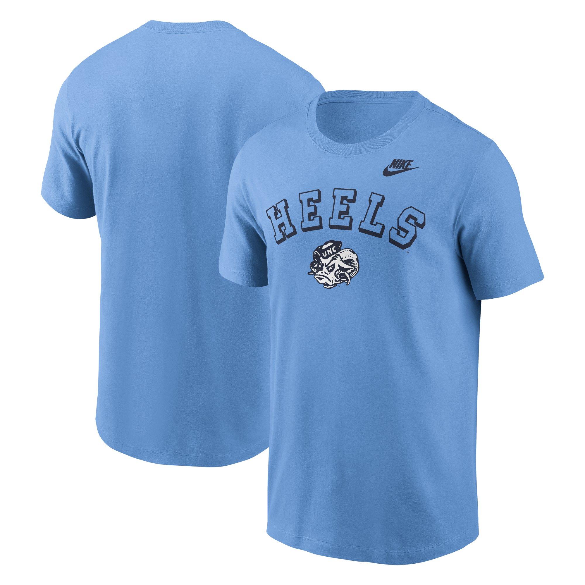 Nike UNC Tar Heels Legacy Cotton Tee-Light Blue - LT BLUE Thumbnail View 3