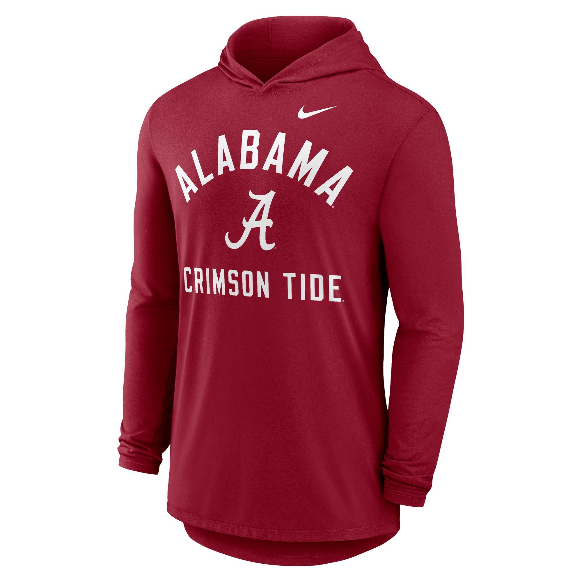 Nike Alabama Crimson Tide Hooded Long Sleeve Tee-Red - RED Thumbnail View 1