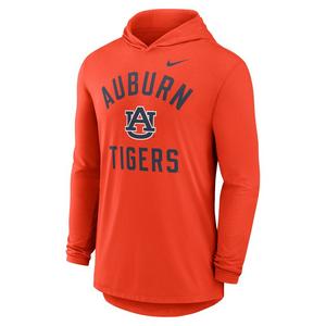 Nike Auburn Tigers Hooded Long Sleeve Tee-Red