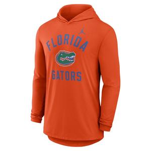 Jordan Florida Gators Hooded Long Sleeve Tee-Orange
