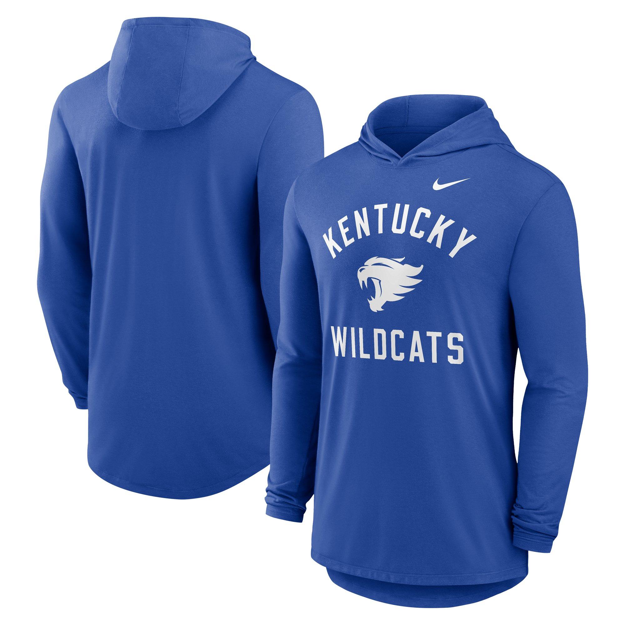 Nike Kentucky Wildcats Hooded Long Sleeve Tee-Royal - ROYAL Thumbnail View 3