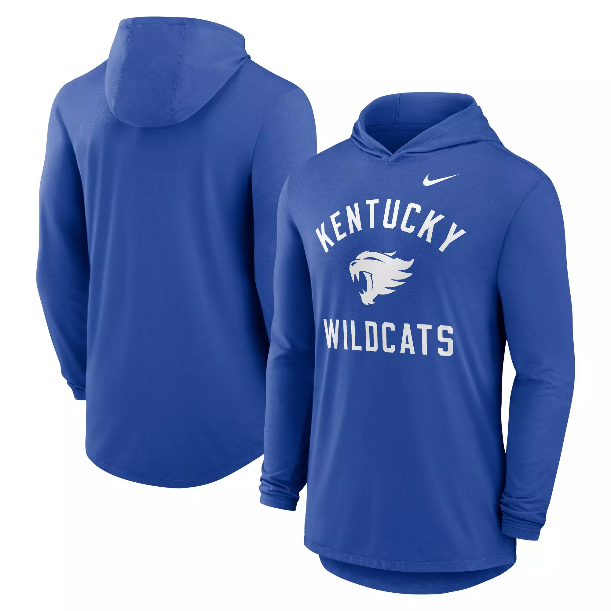 Nike Kentucky Wildcats Hooded Long Sleeve Tee-Royal - ROYAL