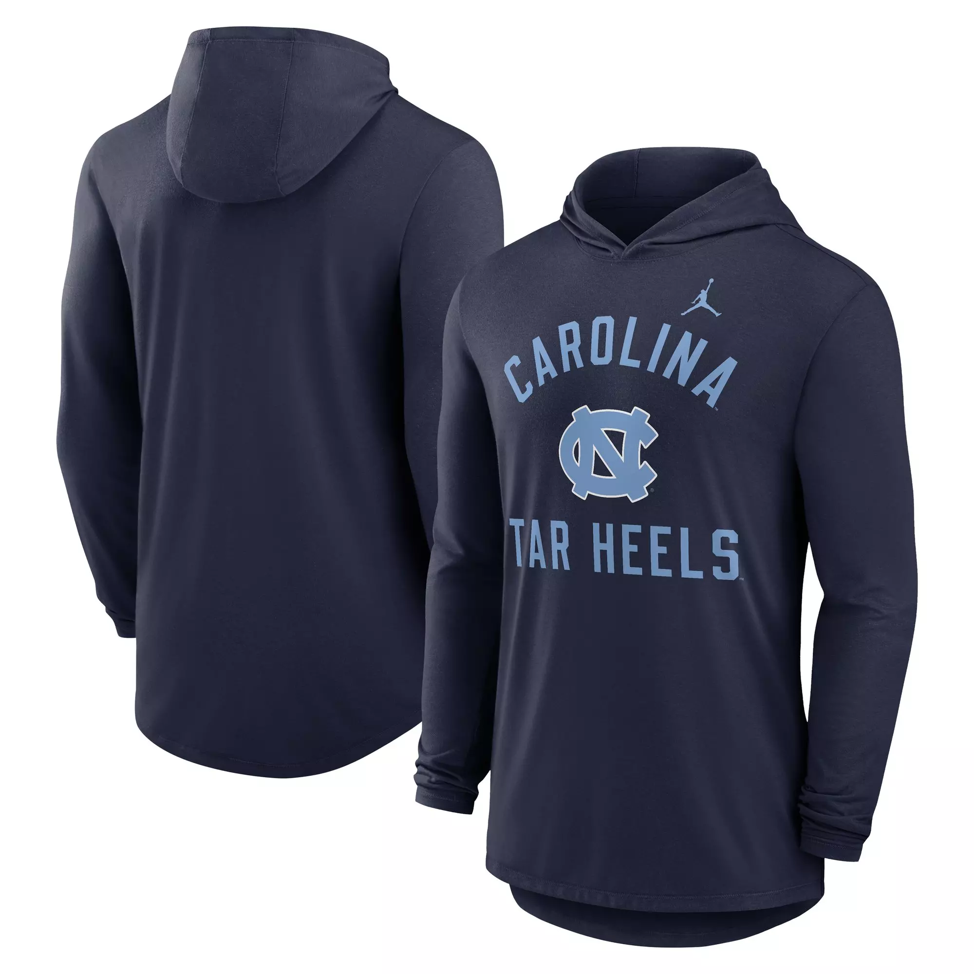 Jordan UNC Tar Heels Hooded Long Sleeve Tee-Navy - NAVY
