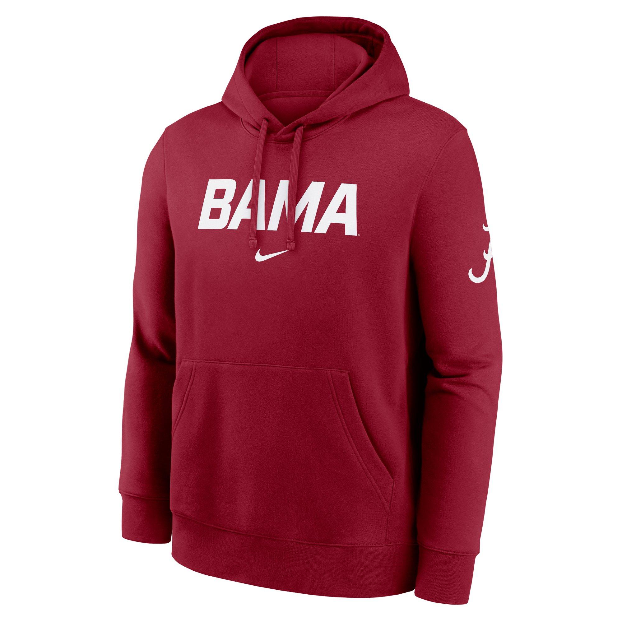 Nike 2025 Alabama Crimson Tide Club Hoodie-Red - RED Thumbnail View 1