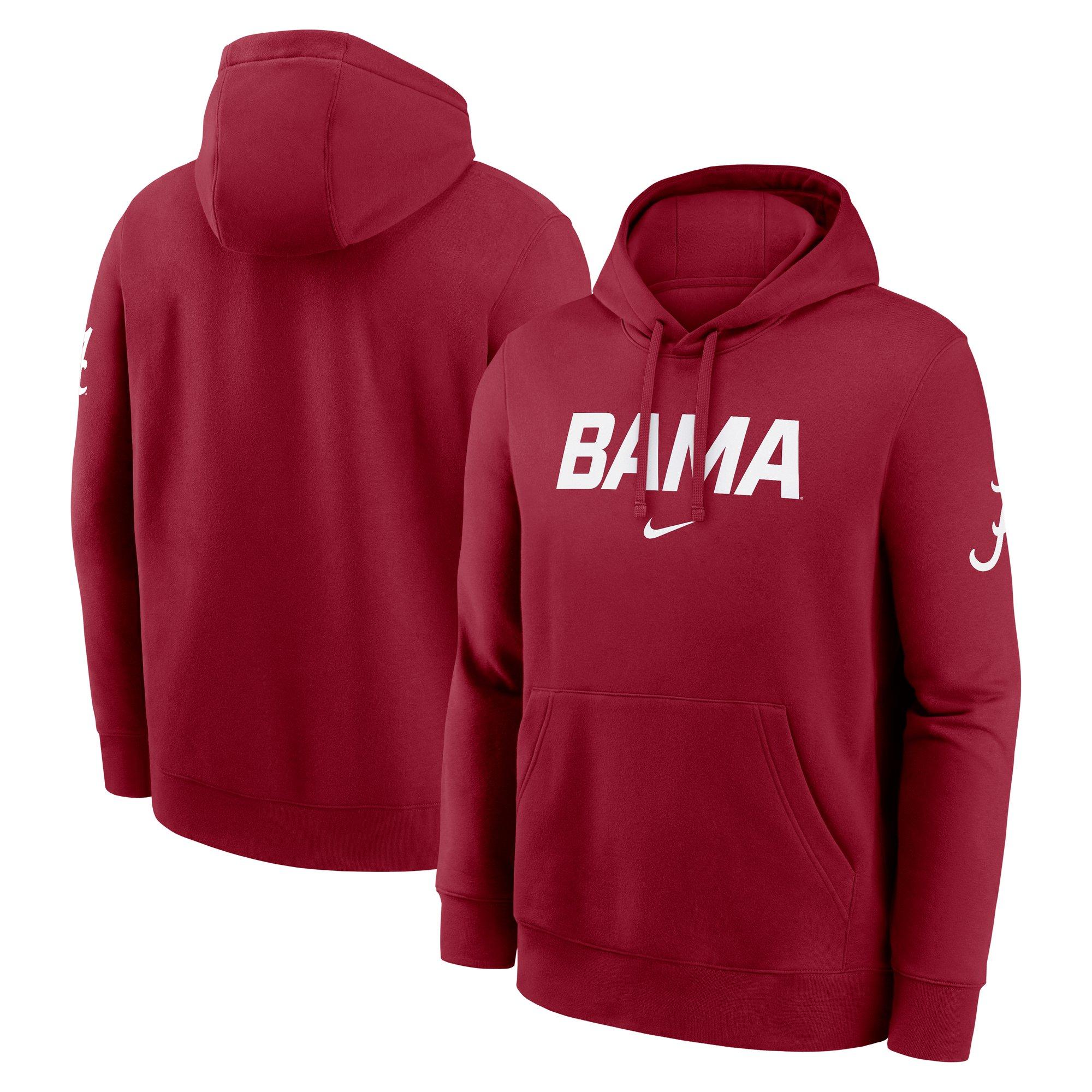 Nike 2025 Alabama Crimson Tide Club Hoodie-Red - RED Thumbnail View 3