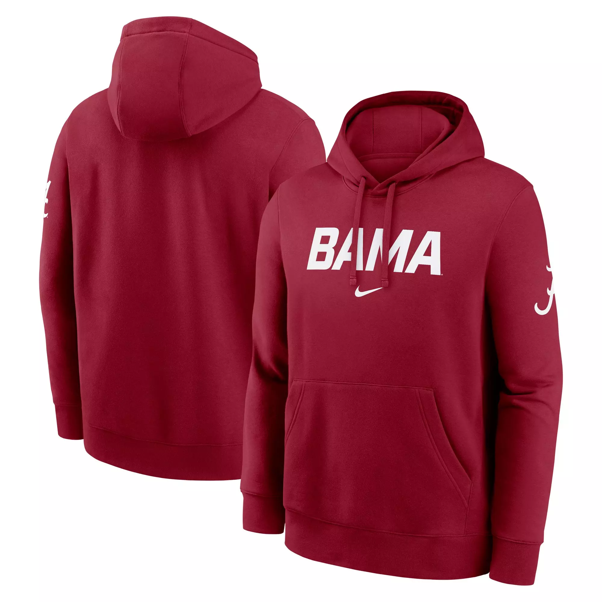 Nike 2025 Alabama Crimson Tide Club Hoodie-Red - RED