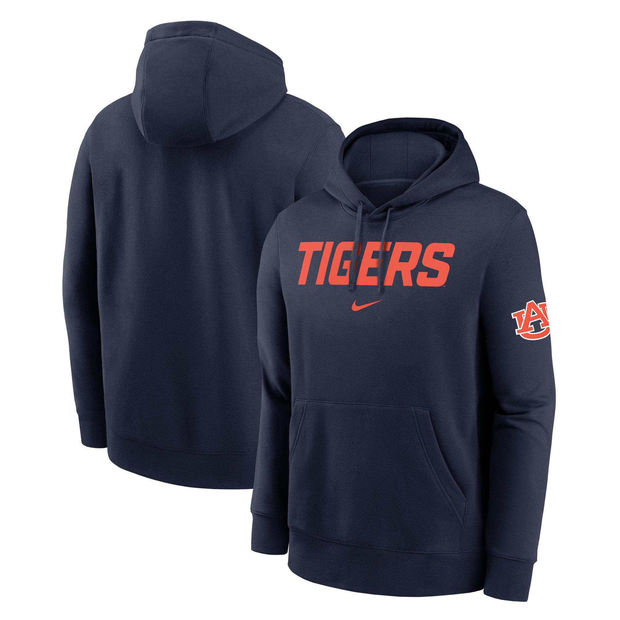 Nike Men's Auburn Tigers 2025 Club Hoodie-Navy - NAVY Thumbnail View 3