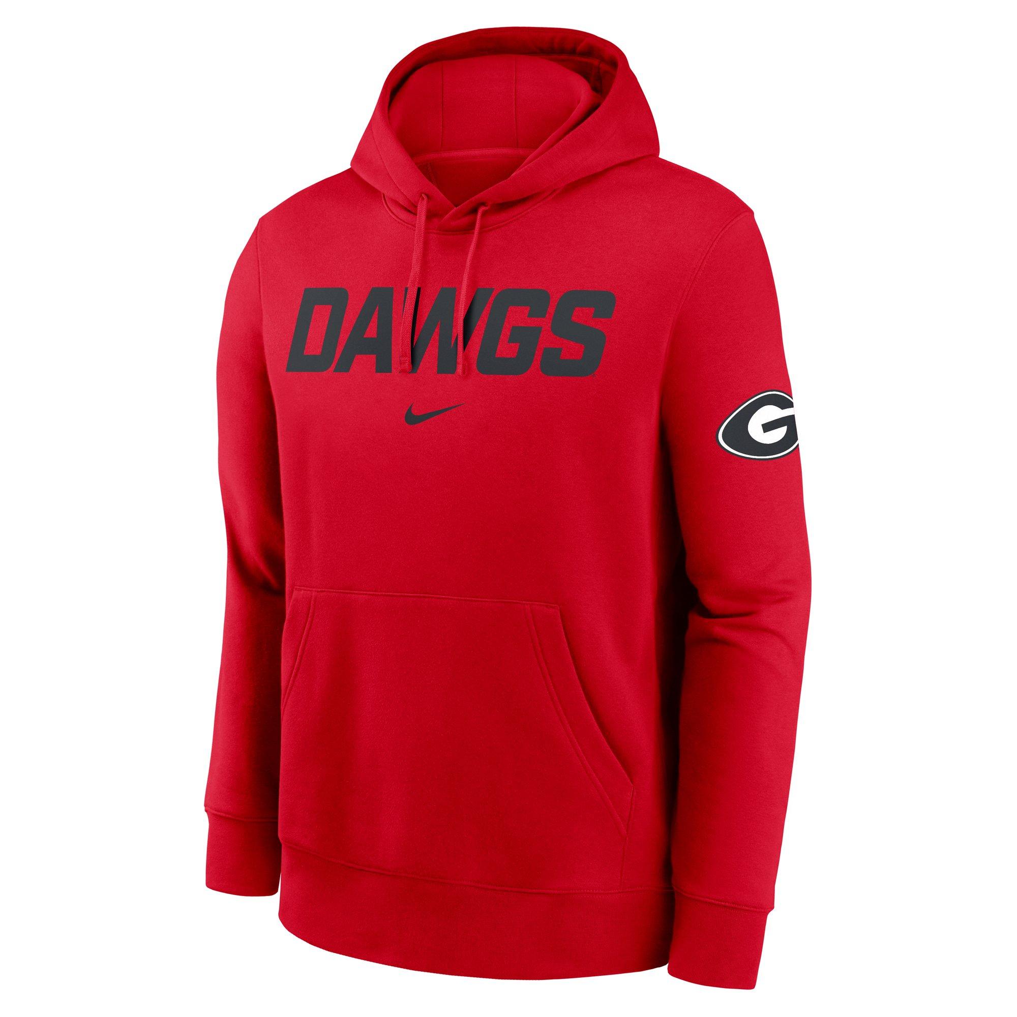 Nike Men's Georgia Bulldogs 2025 Club Hoodie-Red - RED Thumbnail View 1