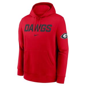 Nike Men's Georgia Bulldogs 2025 Club Hoodie-Red