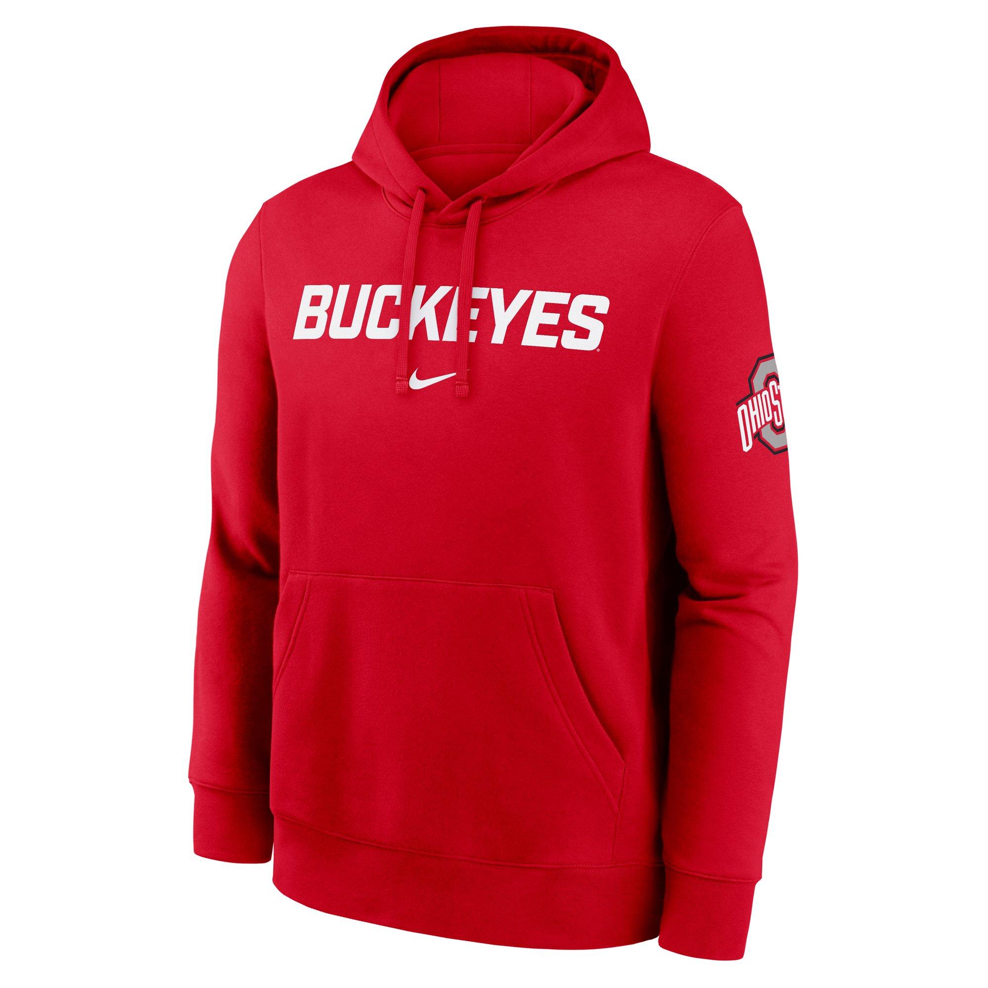 Nike Ohio State Buckeyes 2025 Club Hoodie-Red - RED Thumbnail View 1