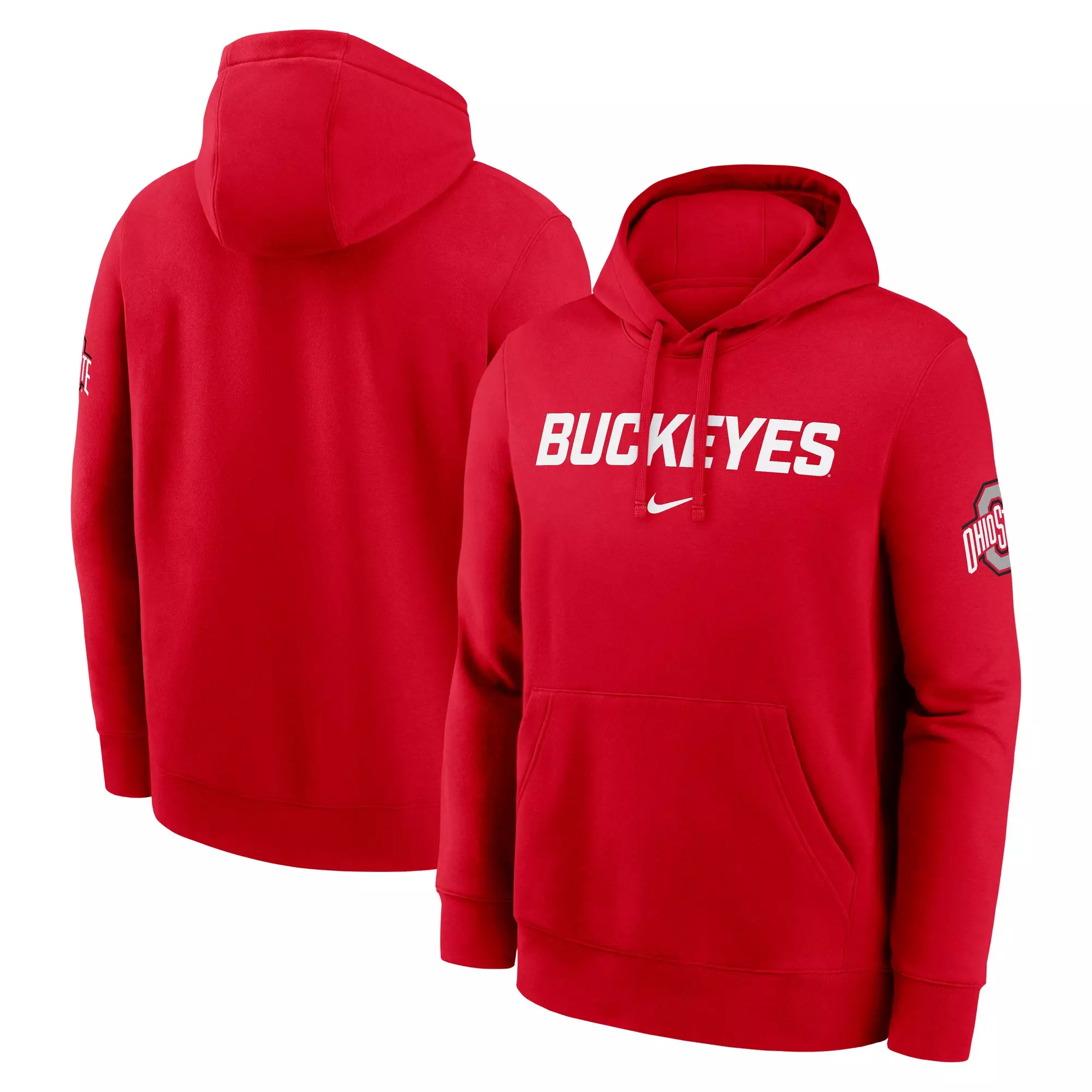 Nike Ohio State Buckeyes 2025 Club Hoodie-Red - RED