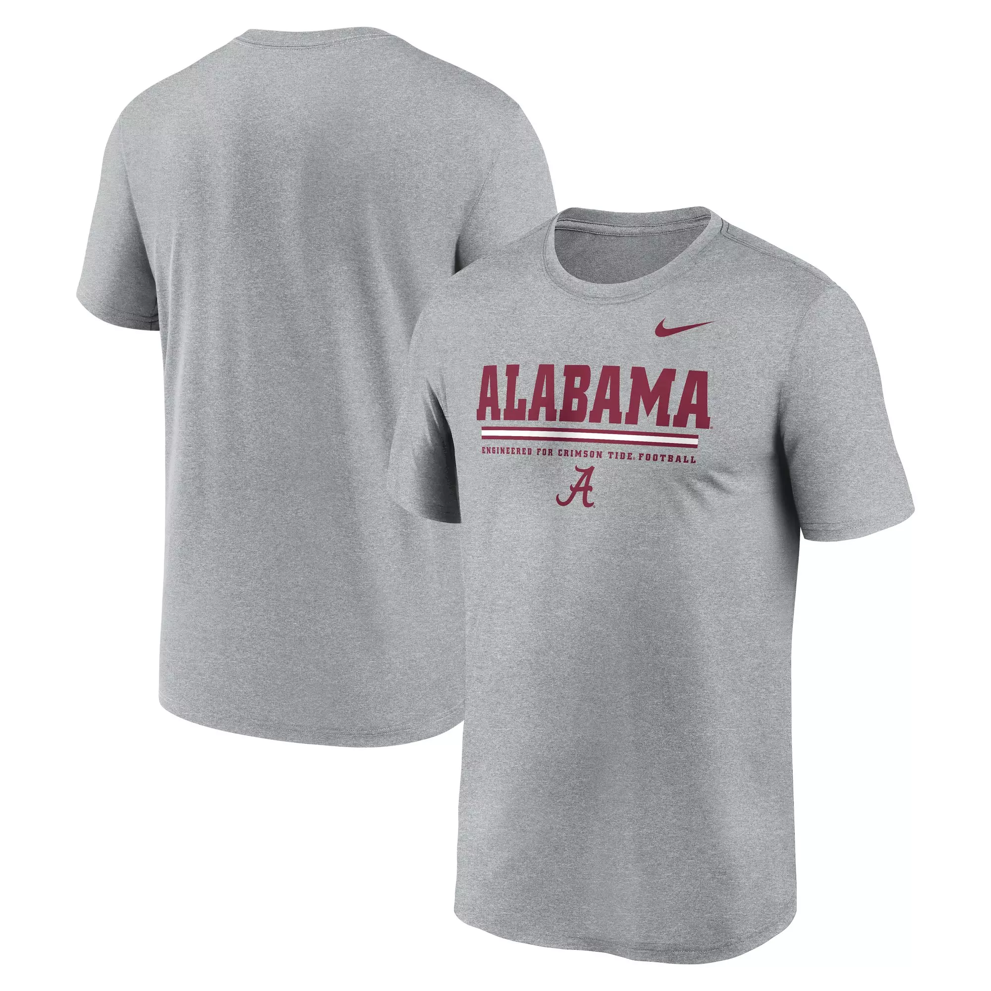 Nike Alabama Crimson Tide Legend Stripe Tee-Grey - GREY