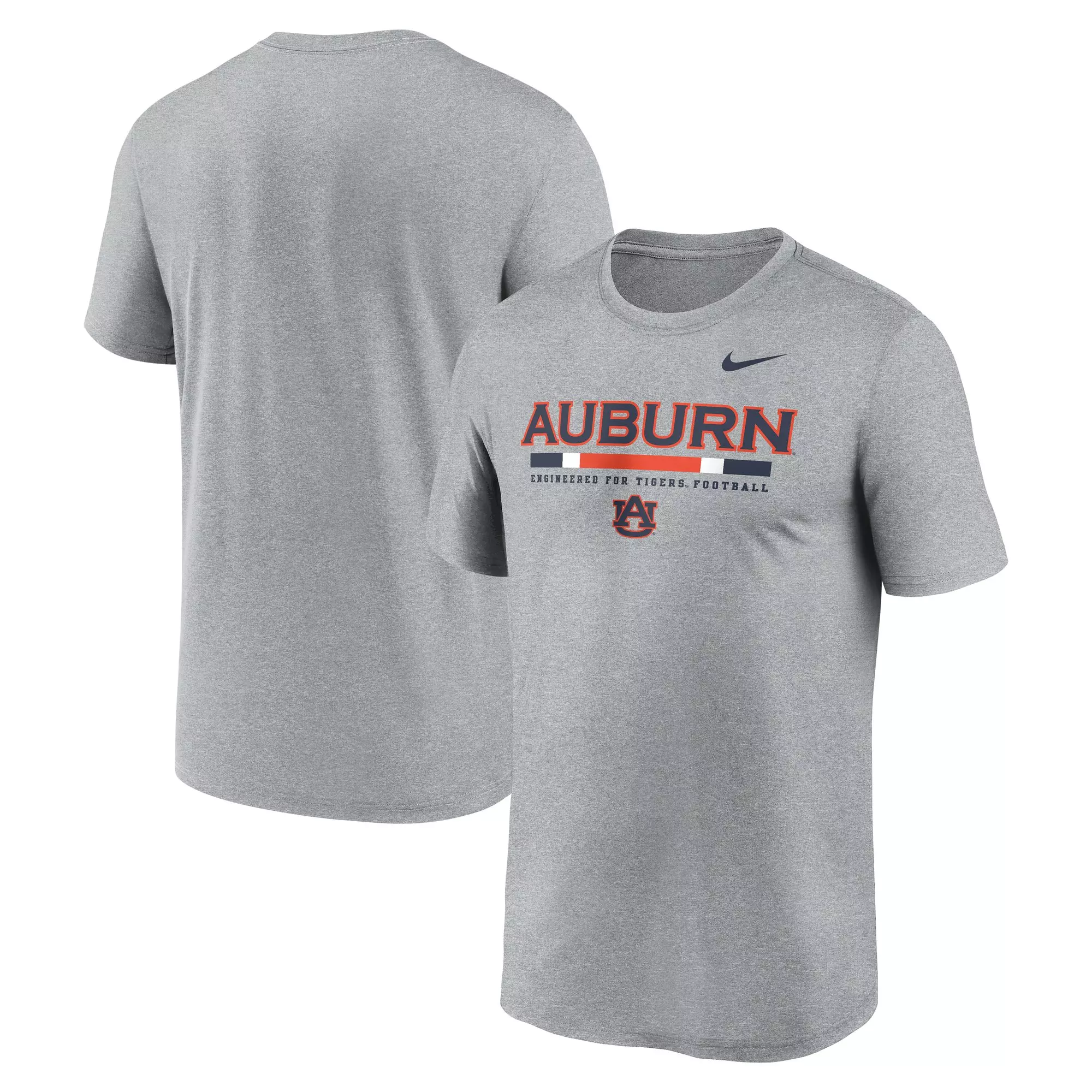 Nike Auburn Tigers Legend Stripe Tee-Grey - GREY