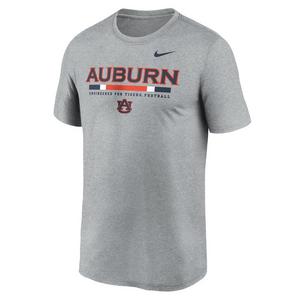 Nike Auburn Tigers Legend Stripe Tee-Grey