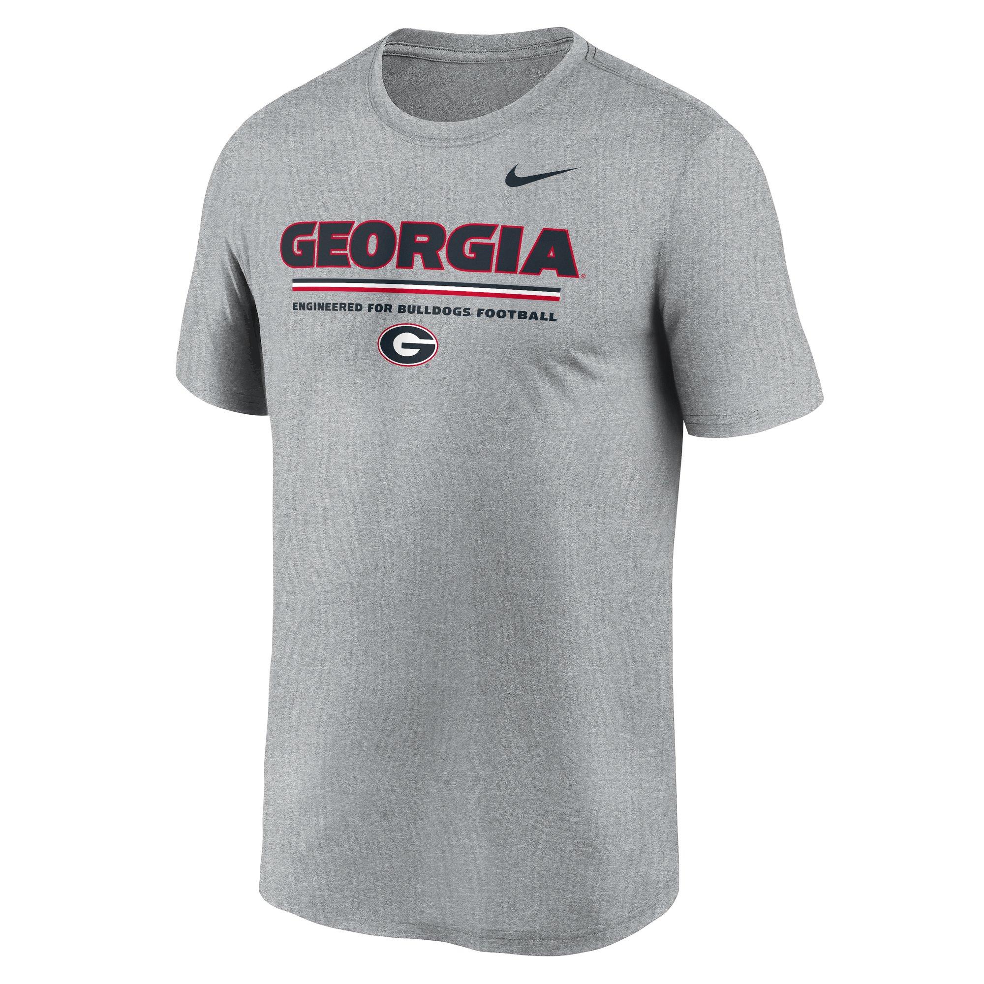 Nike Georgia Bulldogs Legend Stripe Tee-Grey - GREY Thumbnail View 1