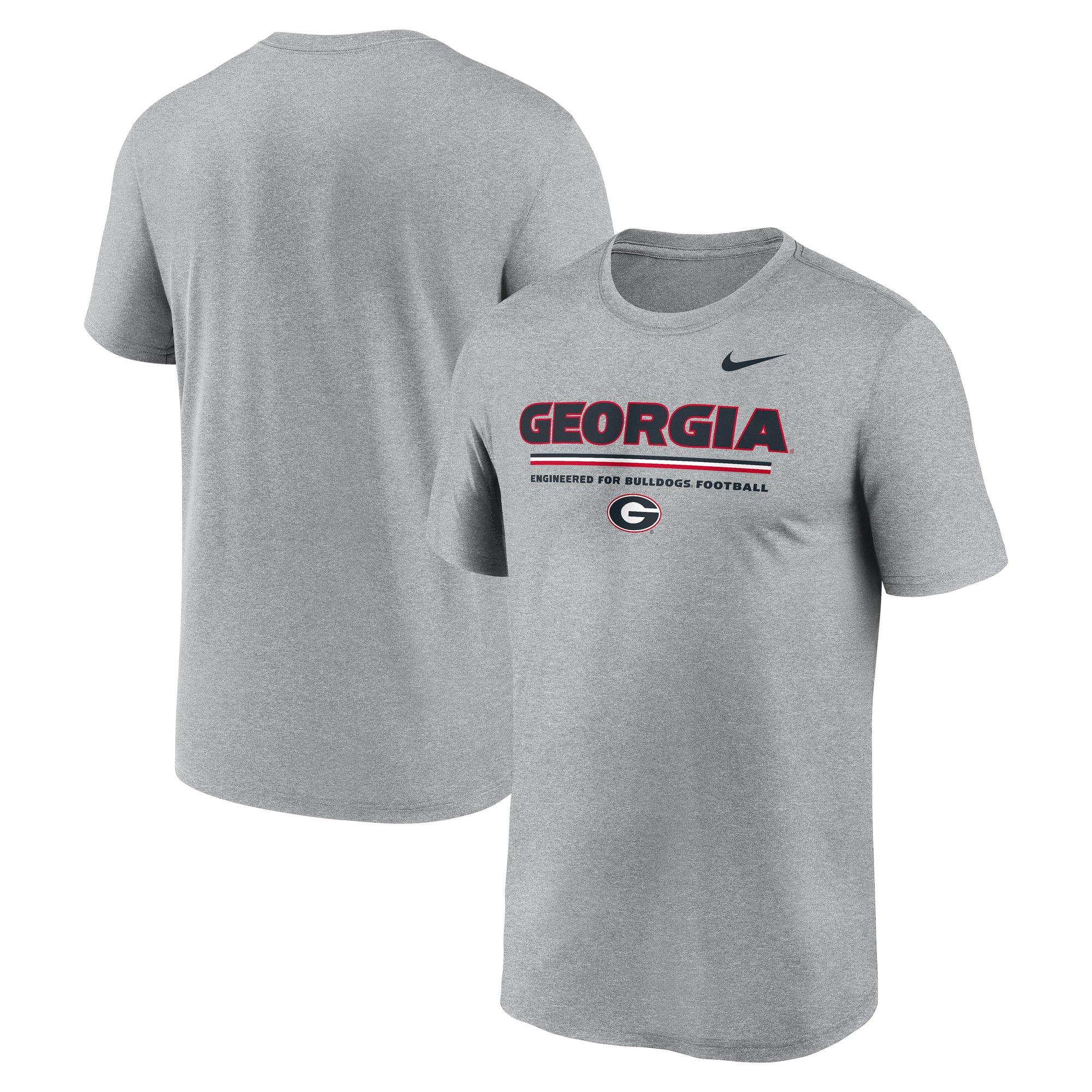 Nike Georgia Bulldogs Legend Stripe Tee-Grey - GREY Thumbnail View 3