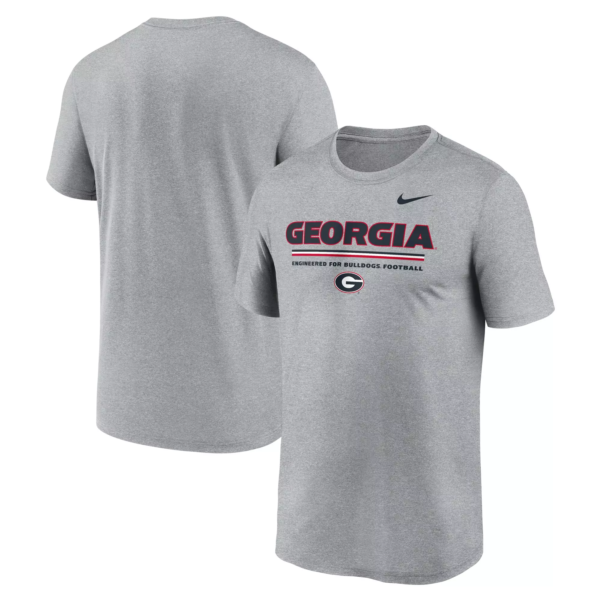 Nike Georgia Bulldogs Legend Stripe Tee-Grey - GREY