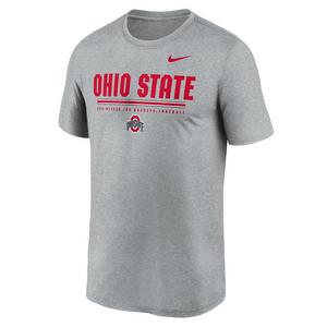 Nike Ohio State Buckeyes Legend Stripe Tee-Grey