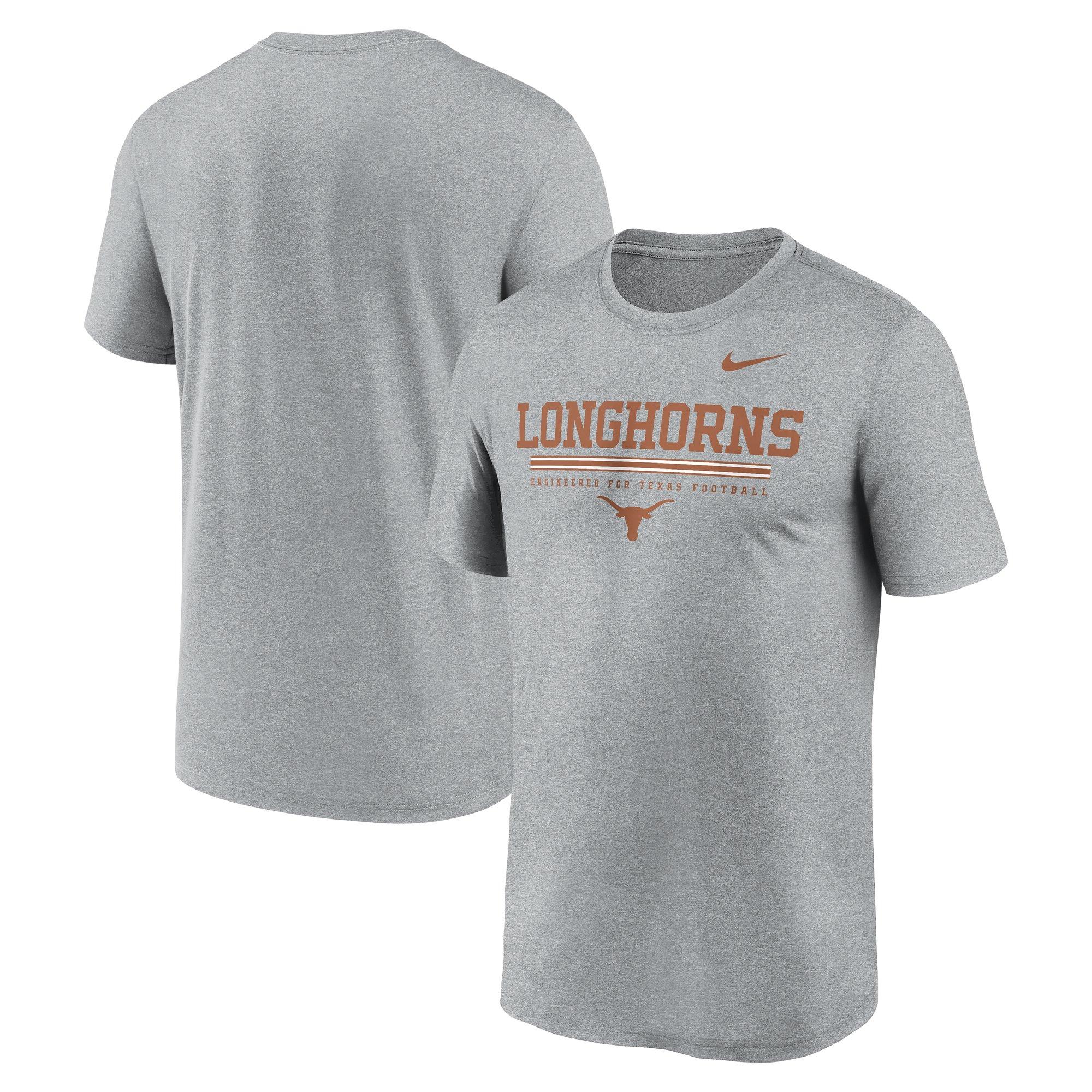 Nike Texas Longhorns Legend Stripe Tee-Grey - GREY Thumbnail View 3