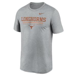 Nike Texas Longhorns Legend Stripe Tee-Grey