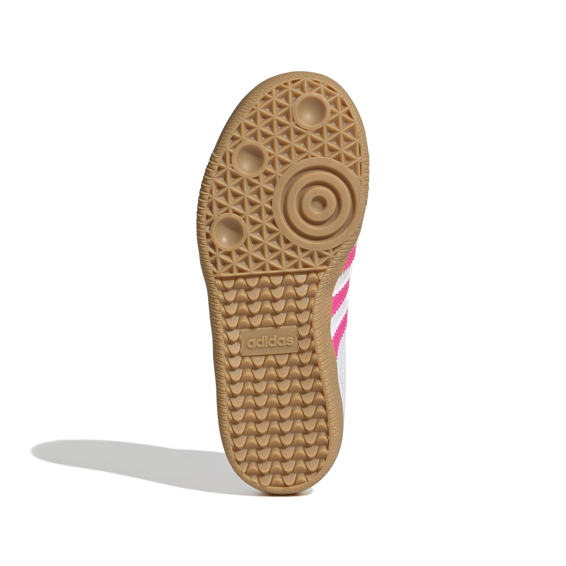 adidas Originals Samba OG Preschool Girls' "White/Lucid Pink/Gum" Shoe