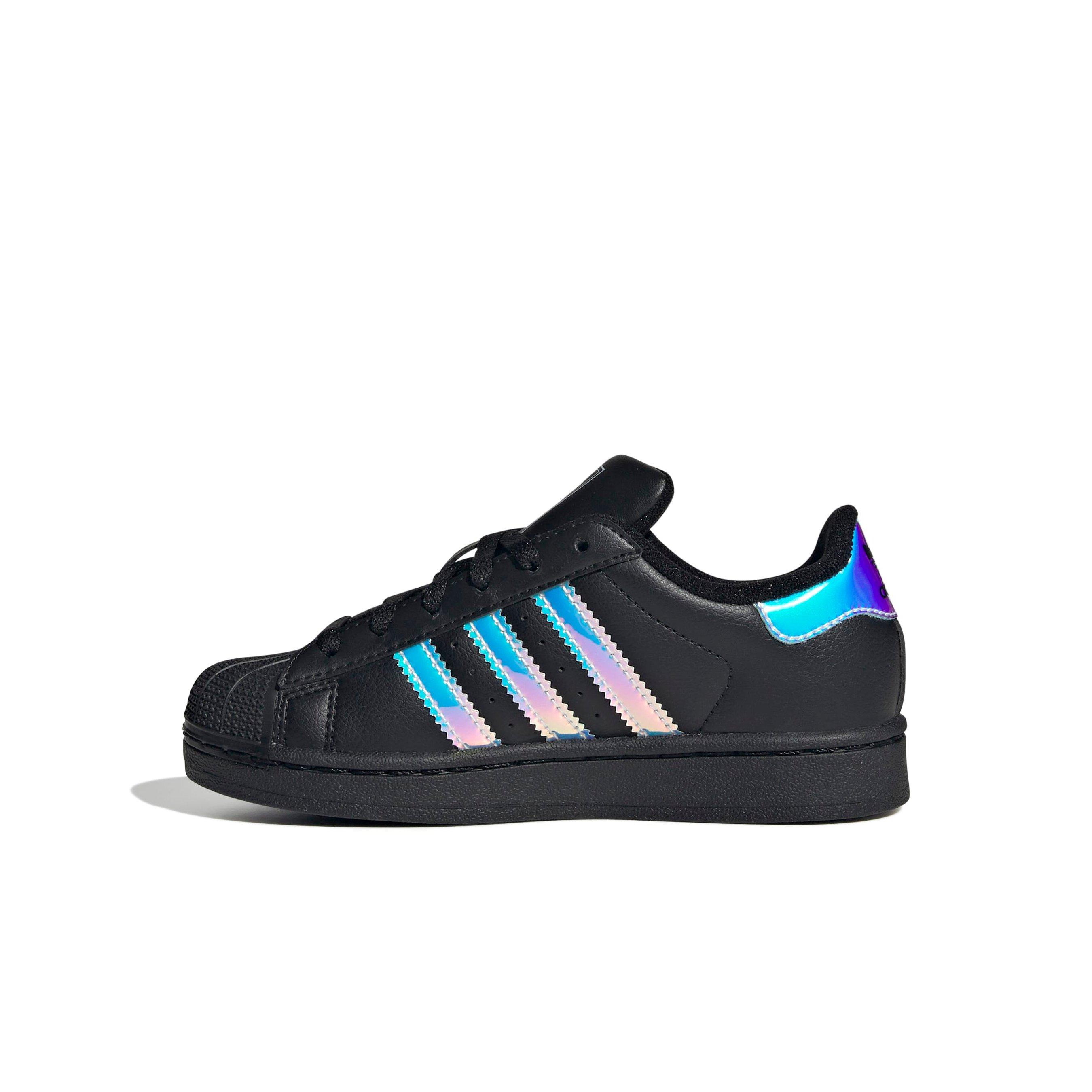 adidas Originals Superstar II "Core Black/Halo Blue" Preschool Girls' Shoe