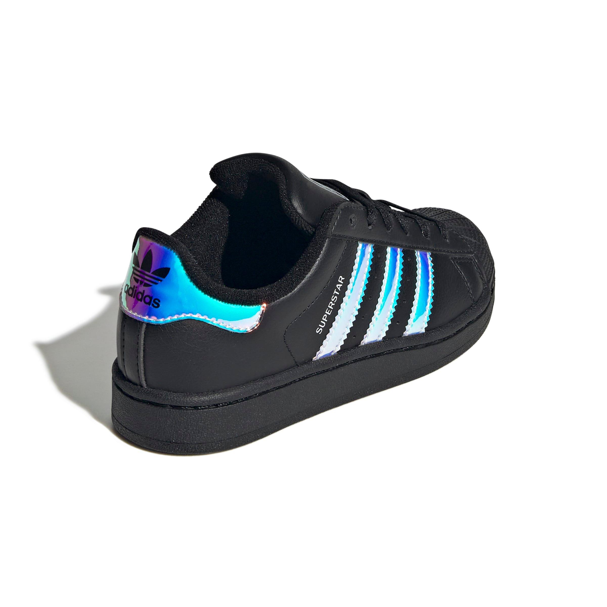 adidas Originals Superstar II "Core Black/Halo Blue" Preschool Girls' Shoe