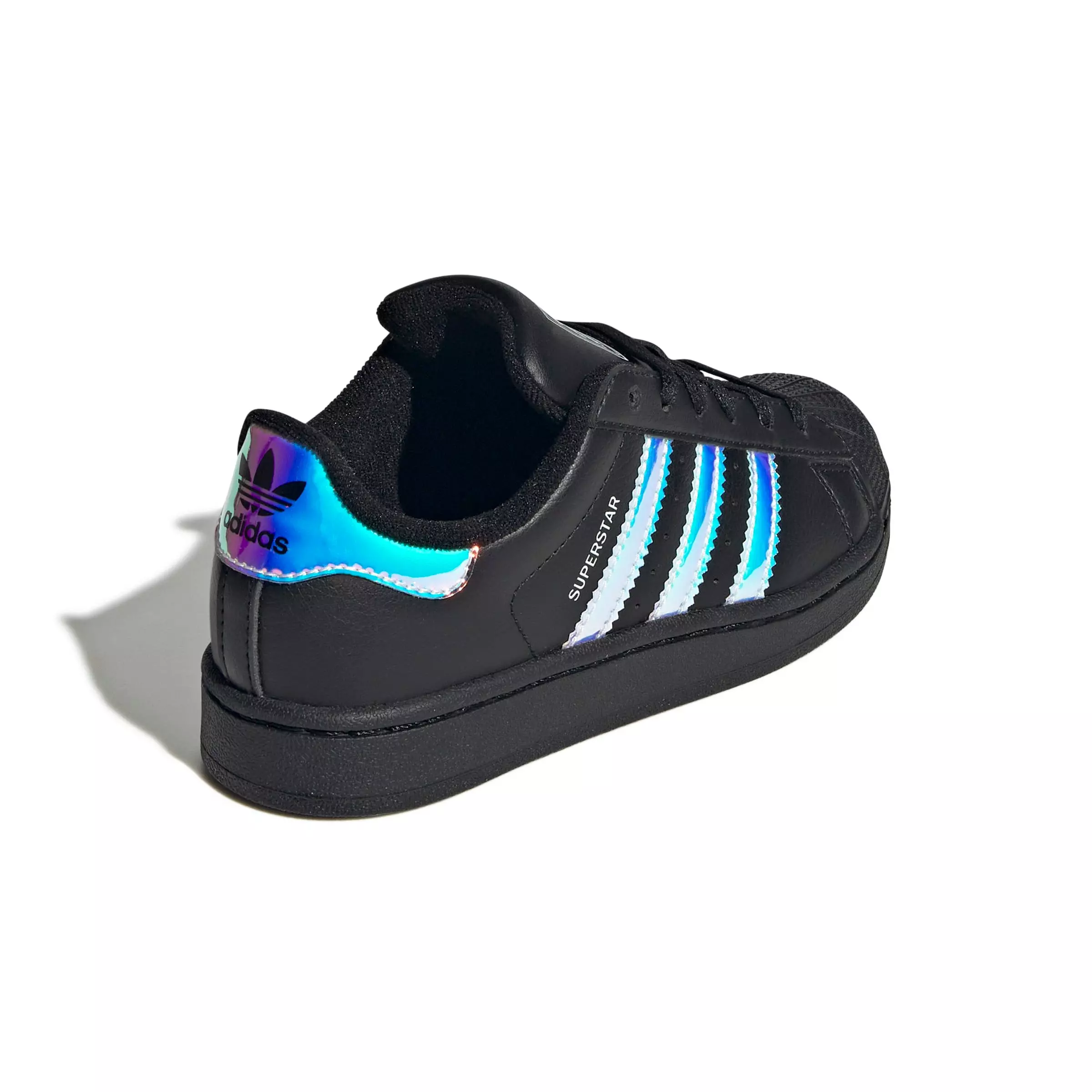 adidas Originals Superstar II "Core Black/Halo Blue" Preschool Girls' Shoe - BLACK
