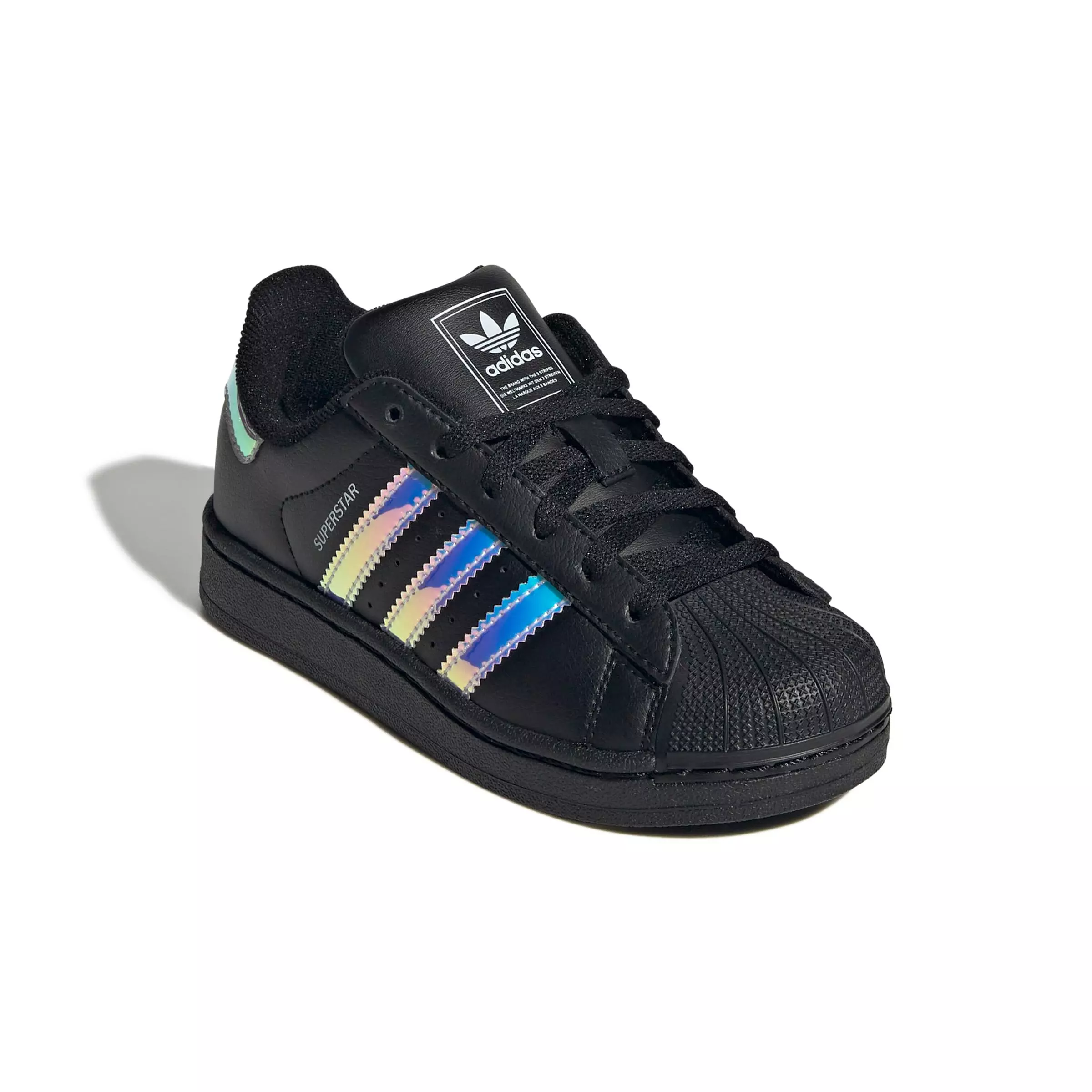 adidas Originals Superstar II "Core Black/Halo Blue" Preschool Girls' Shoe - BLACK