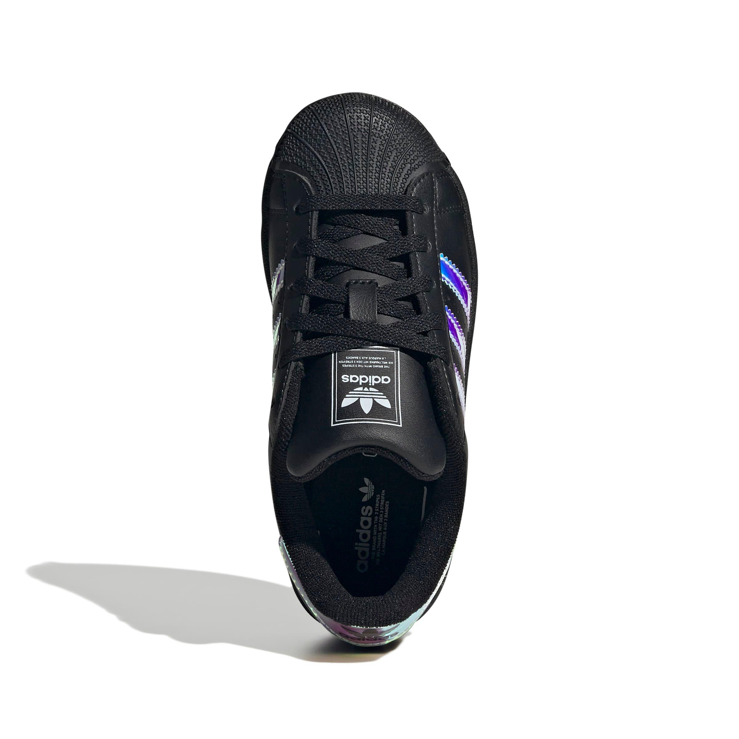 adidas Originals Superstar II "Core Black/Halo Blue" Preschool Girls' Shoe
