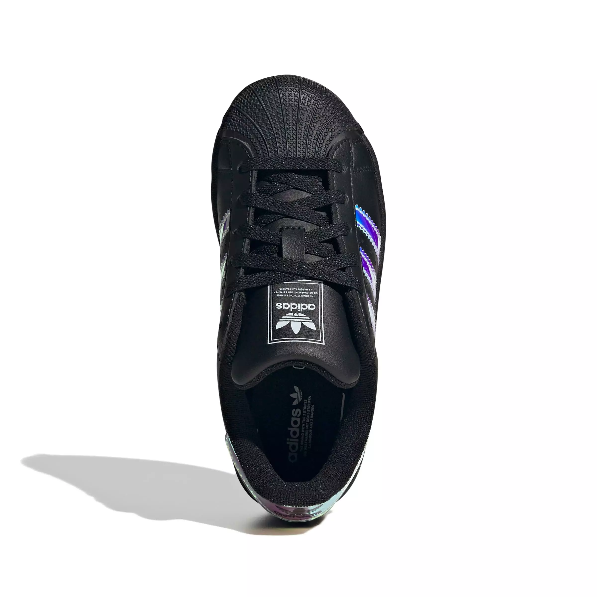 adidas Originals Superstar II "Core Black/Halo Blue" Preschool Girls' Shoe - BLACK