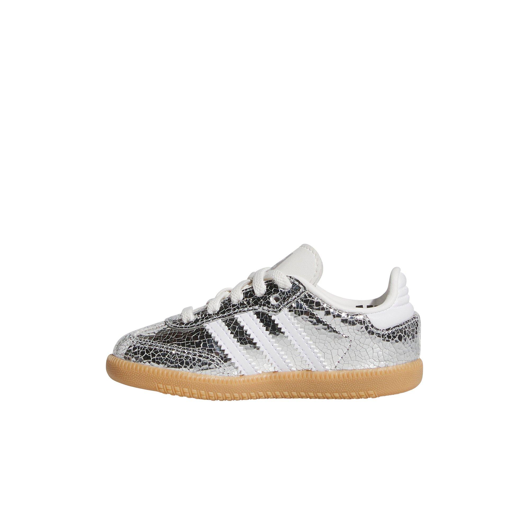 adidas Originals Samba OG "Silver Metallic/Core White" Toddler Girls' Shoe - SILVER METALLIC/WHITE Thumbnail View 2