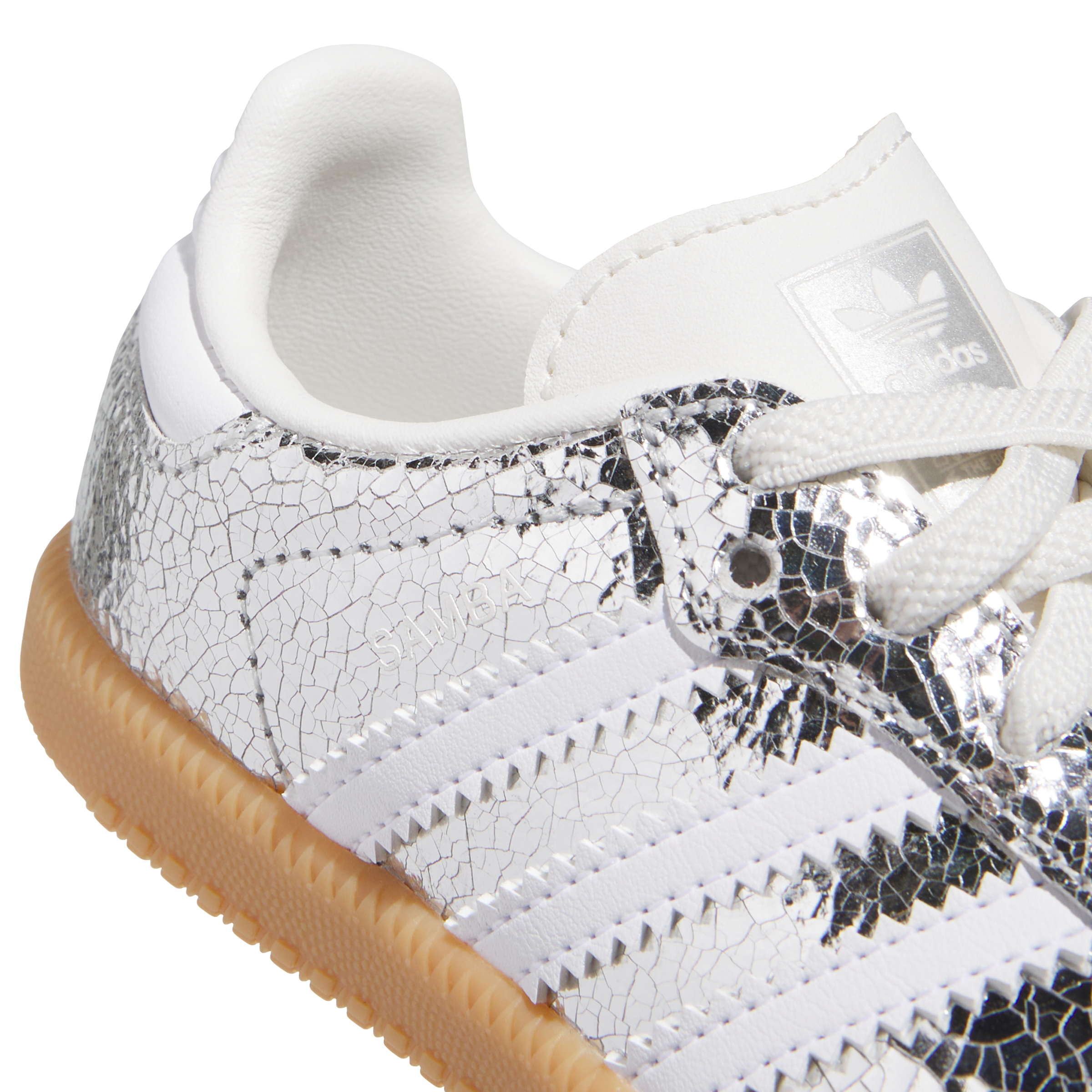 adidas Originals Samba OG "Silver Metallic/Core White" Toddler Girls' Shoe - SILVER METALLIC/WHITE Thumbnail View 7