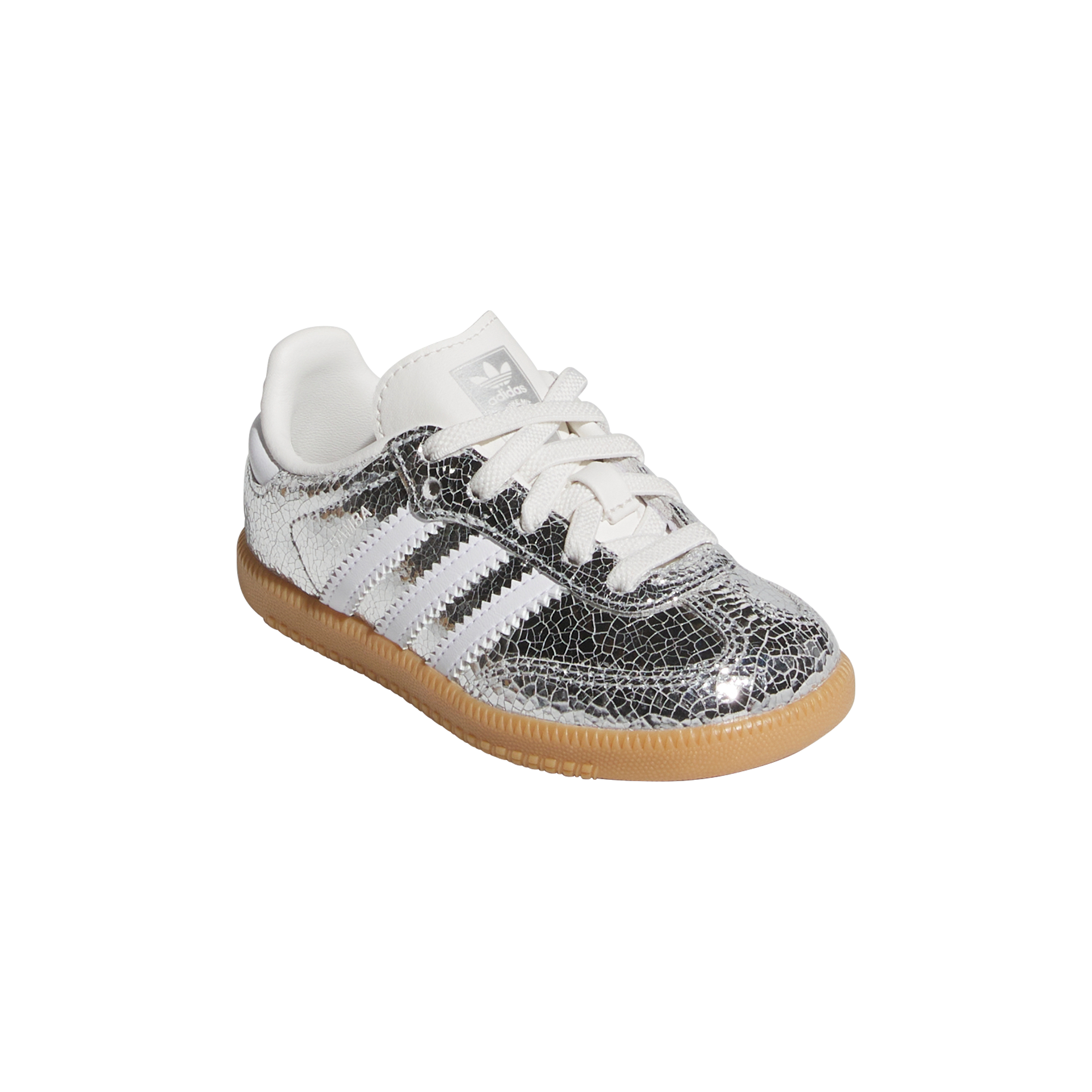 adidas Originals Samba OG "Silver Metallic/Core White" Toddler Girls' Shoe - SILVER METALLIC/WHITE Thumbnail View 6