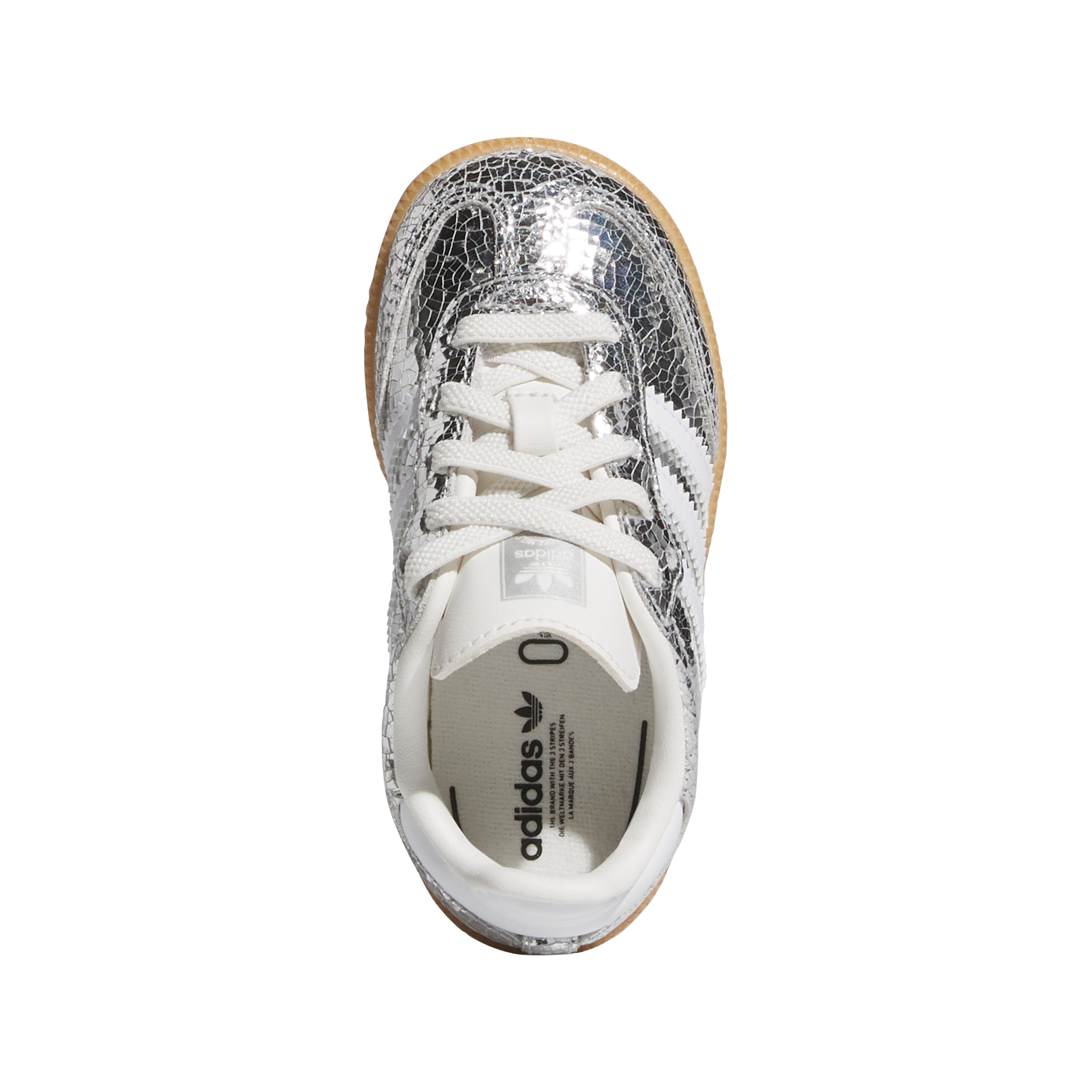 adidas Originals Samba OG "Silver Metallic/Core White" Toddler Girls' Shoe - SILVER METALLIC/WHITE Thumbnail View 3