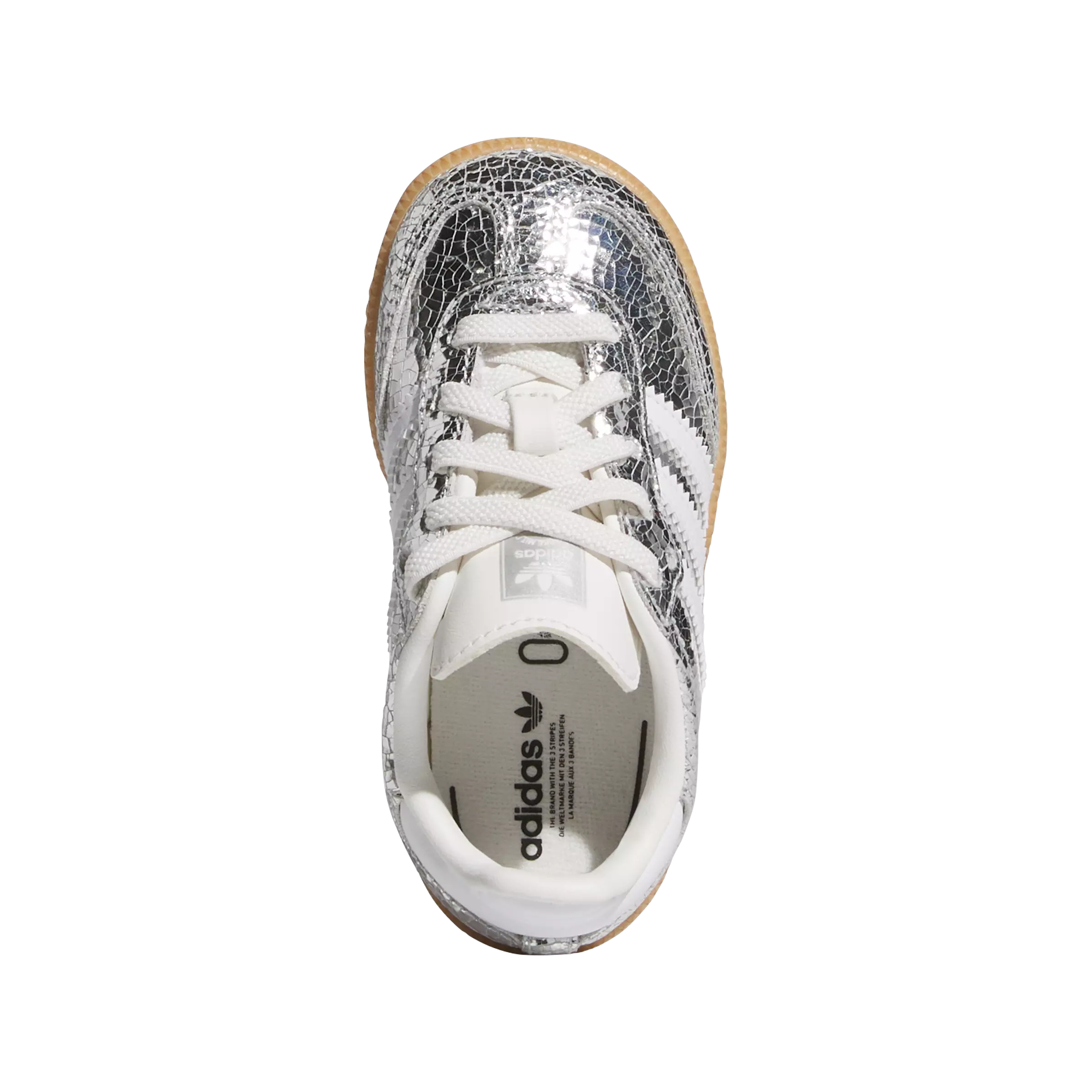 adidas Originals Samba OG "Silver Metallic/Core White" Toddler Girls' Shoe - SILVER METALLIC/WHITE