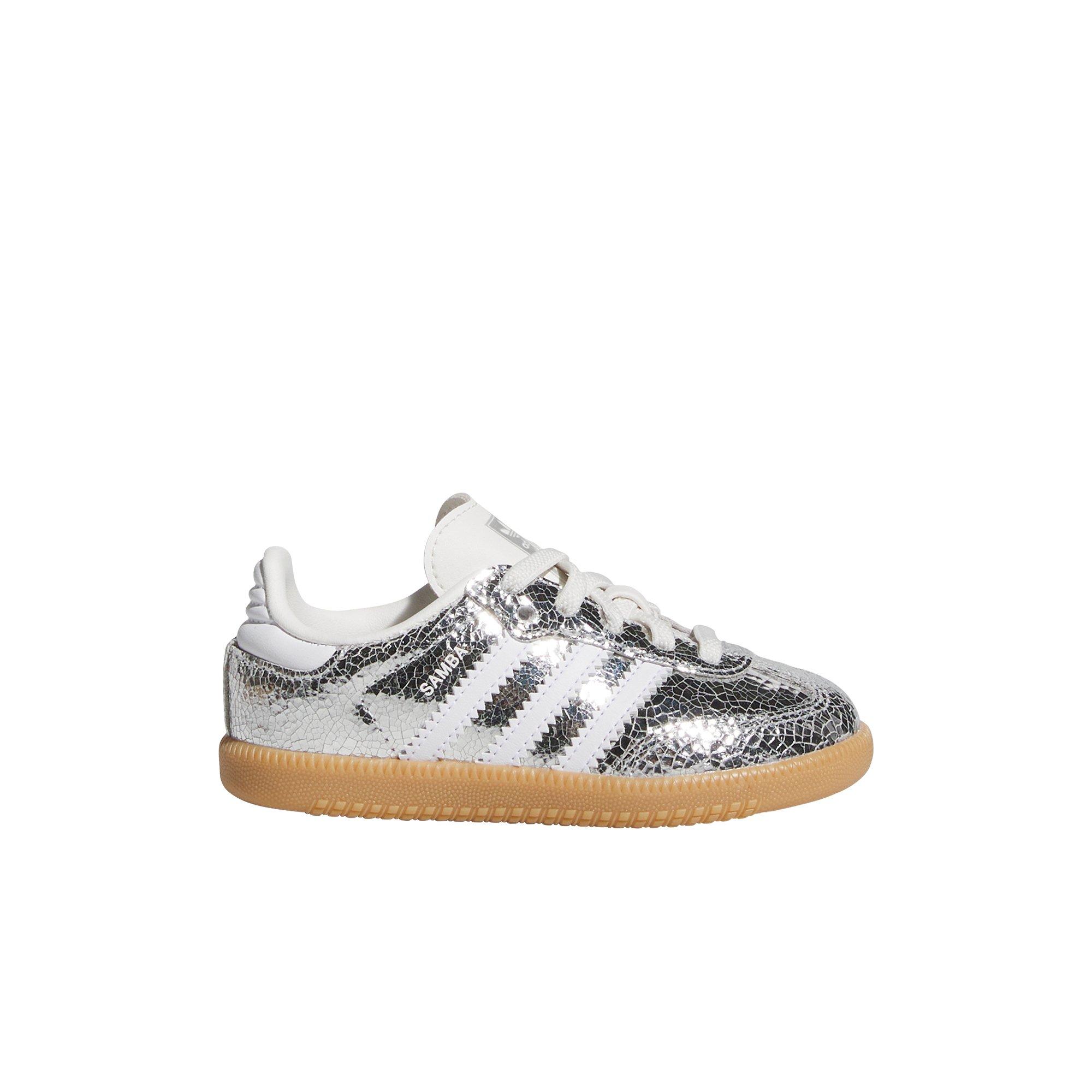adidas Originals Samba OG "Silver Metallic/Core White" Toddler Girls' Shoe - SILVER METALLIC/WHITE Thumbnail View 1