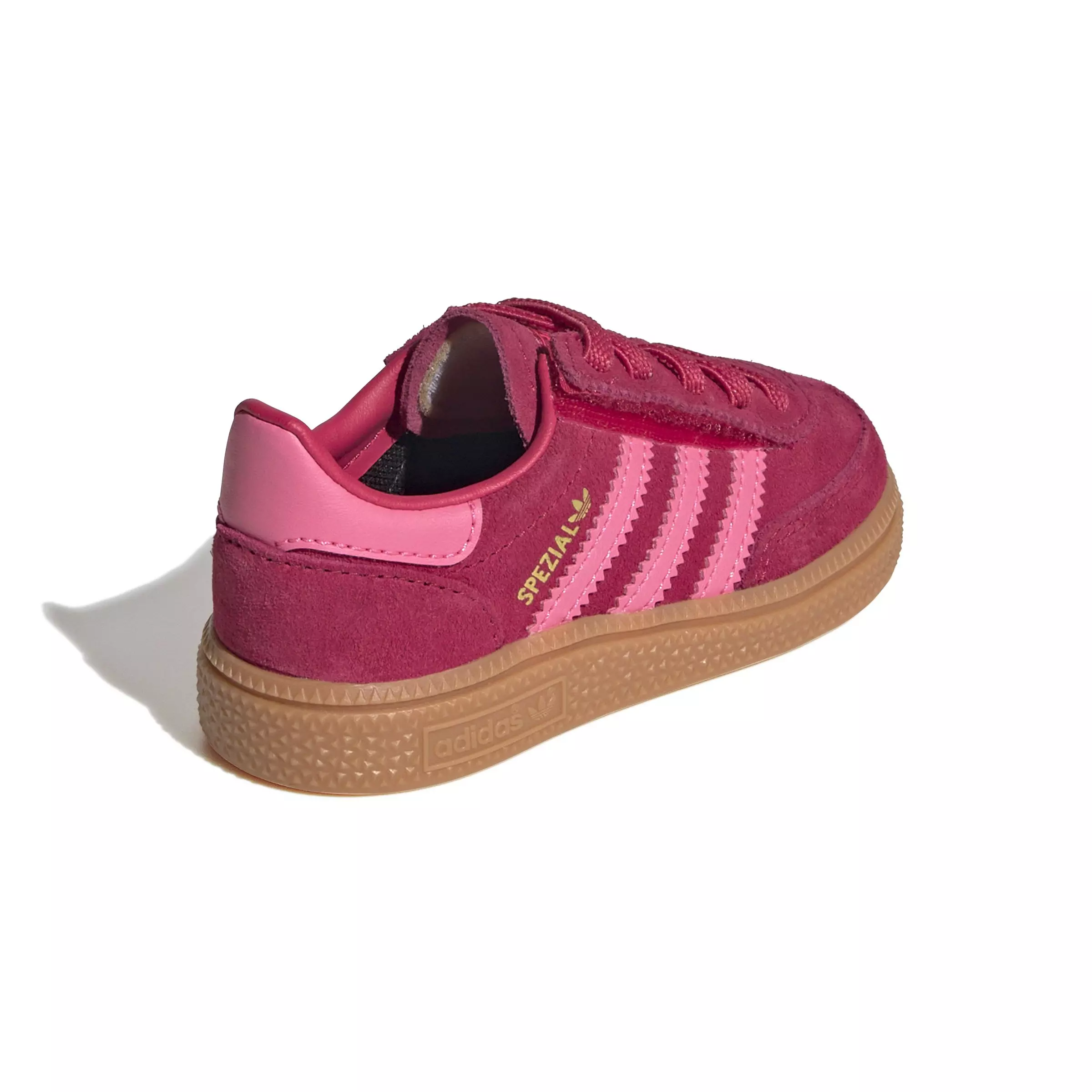 adidas Originals Handball Spezial "Ruby Red/Lucid Pink/Gum" Toddler Girls' Shoe - RED/PINK