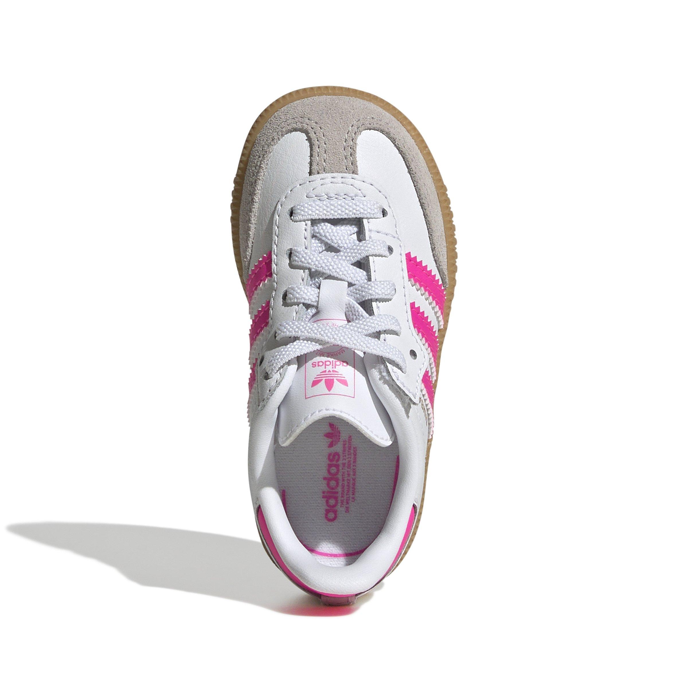 adidas Originals Samba OG "White/Lucid Pink/Gum" Toddler Girls' Shoe