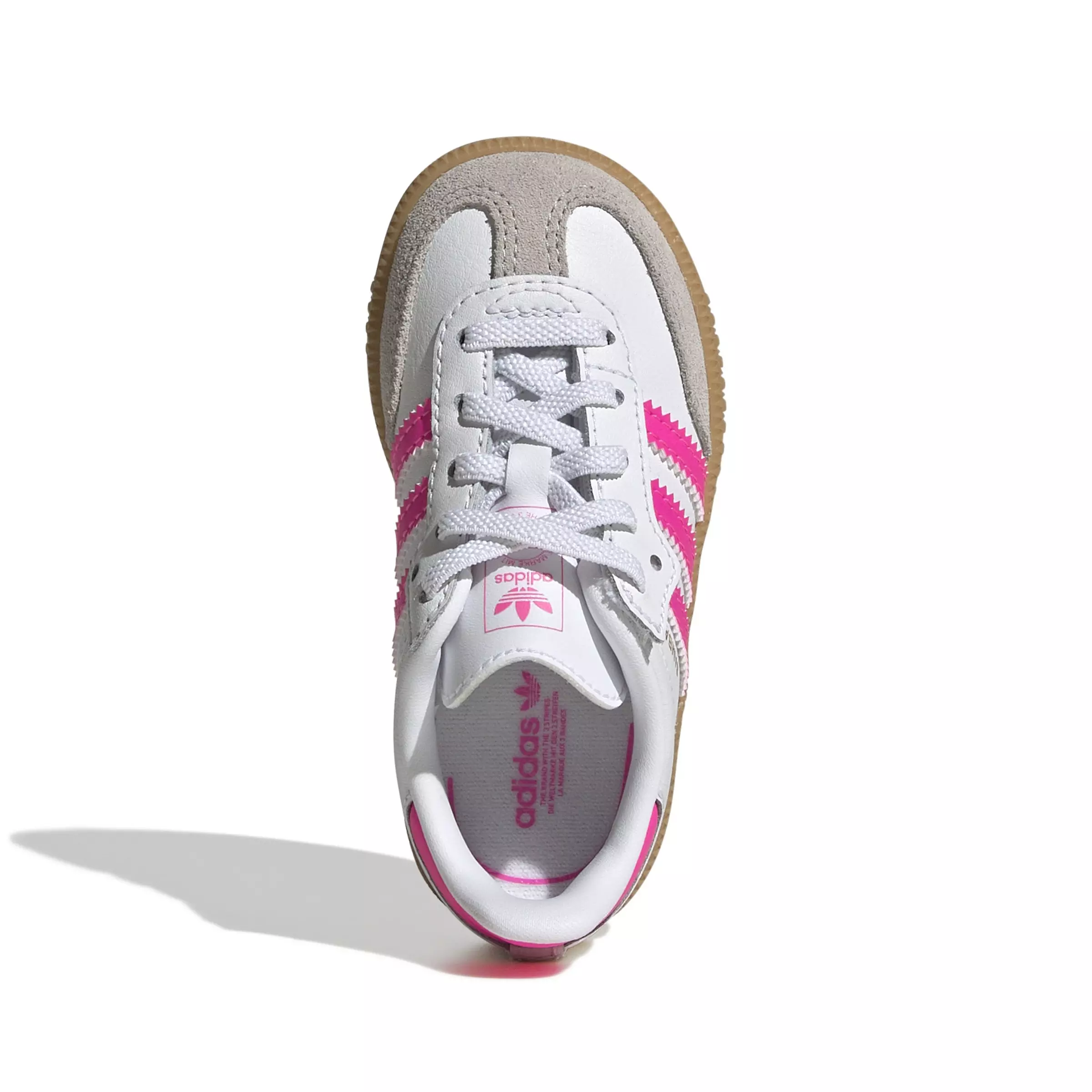 adidas Originals Samba OG "White/Lucid Pink/Gum" Toddler Girls' Shoe - WHITE/GREEN