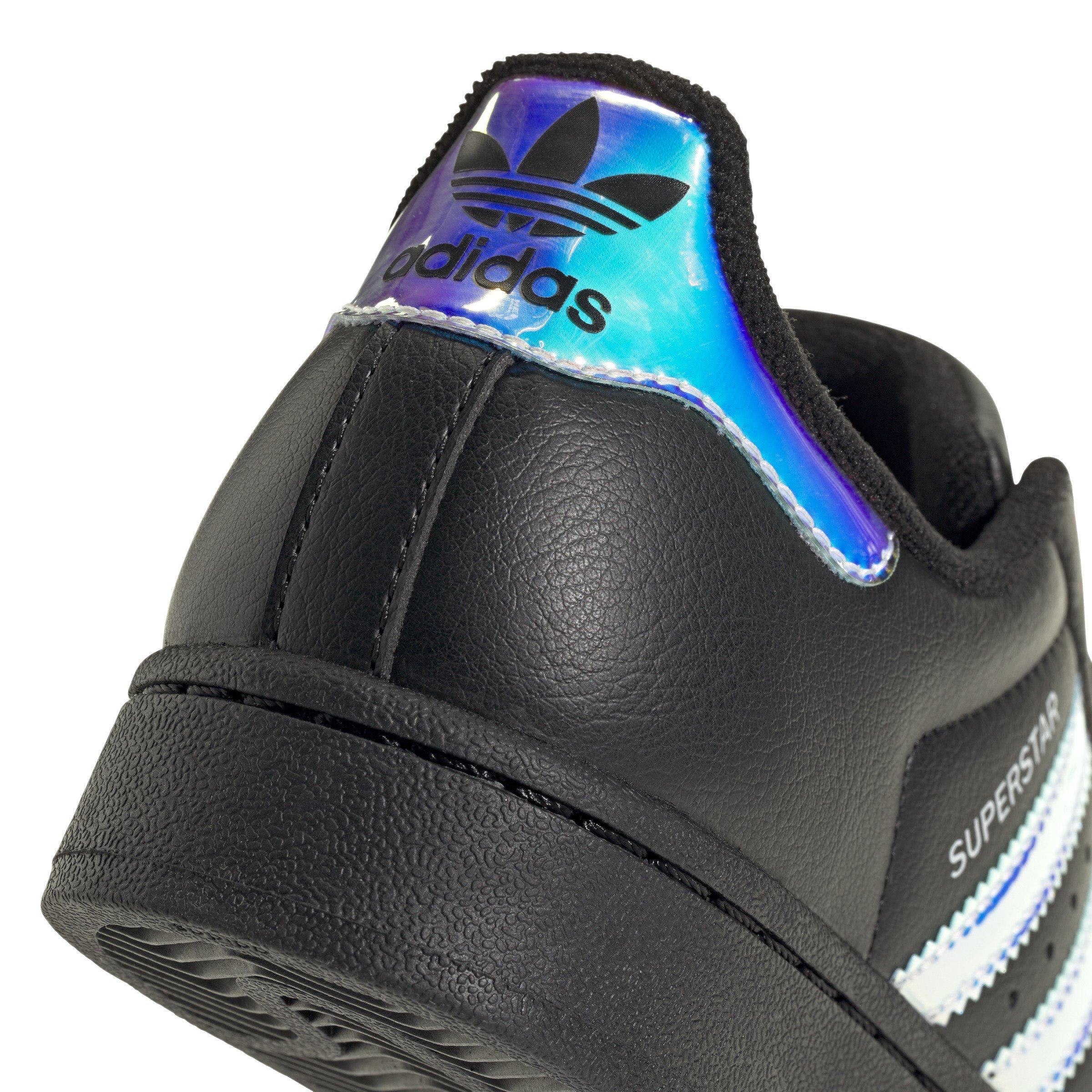 adidas Originals Superstar II "Core Black/Iridescent" Grade School Girls' Shoe - BLACK Thumbnail View 3