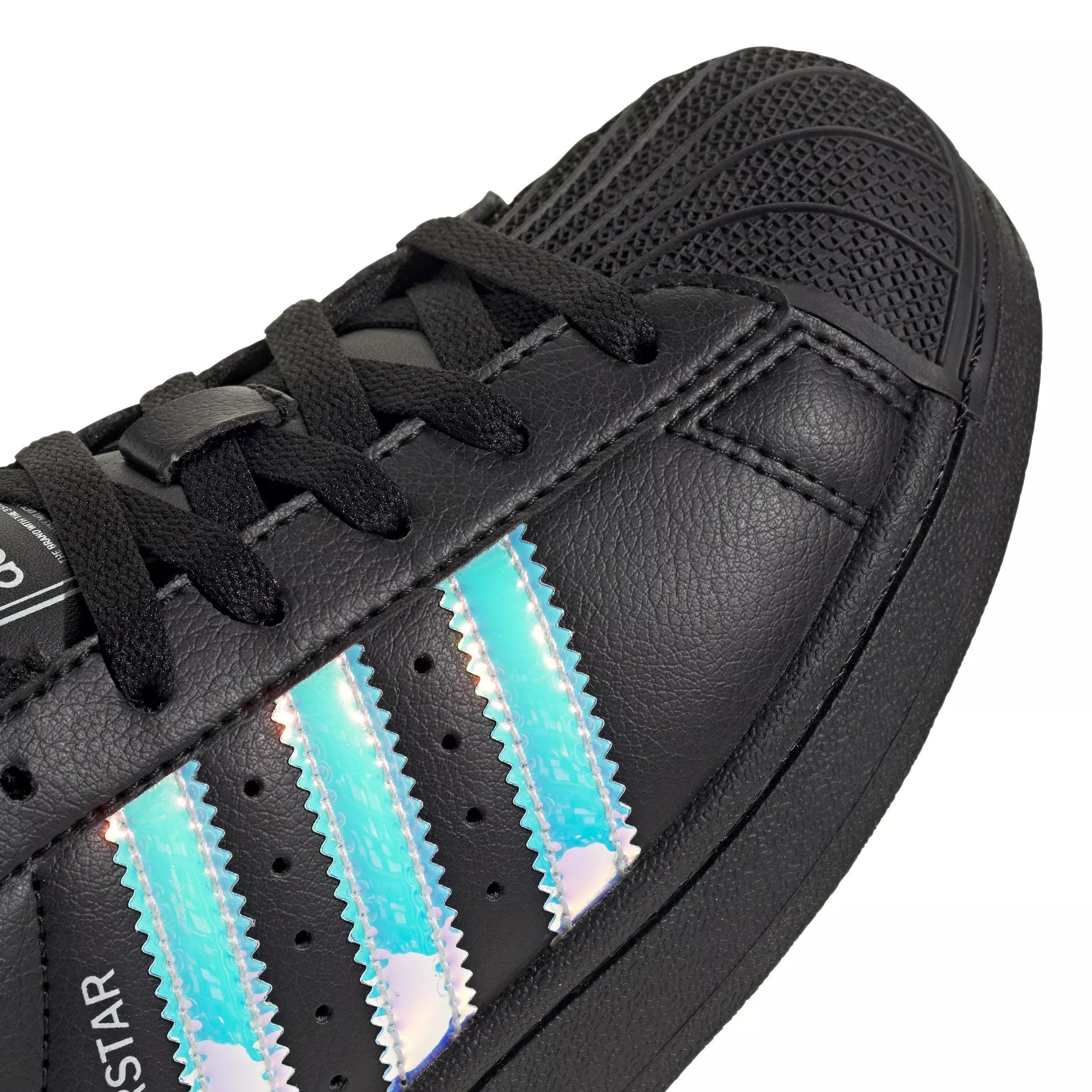 adidas Originals Superstar II "Core Black/Iridescent" Grade School Girls' Shoe - BLACK