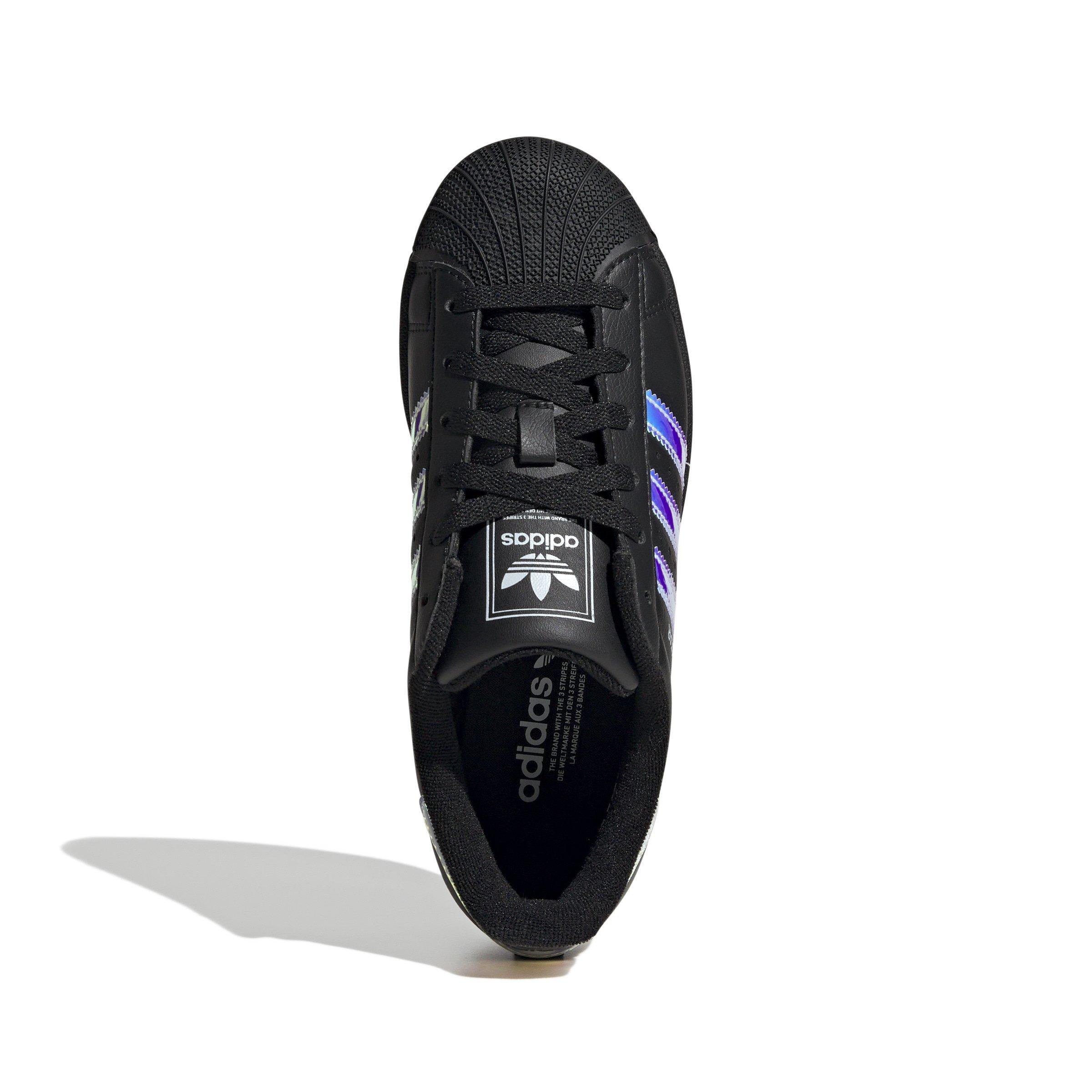 adidas Originals Superstar II "Core Black/Iridescent" Grade School Girls' Shoe - BLACK Thumbnail View 8