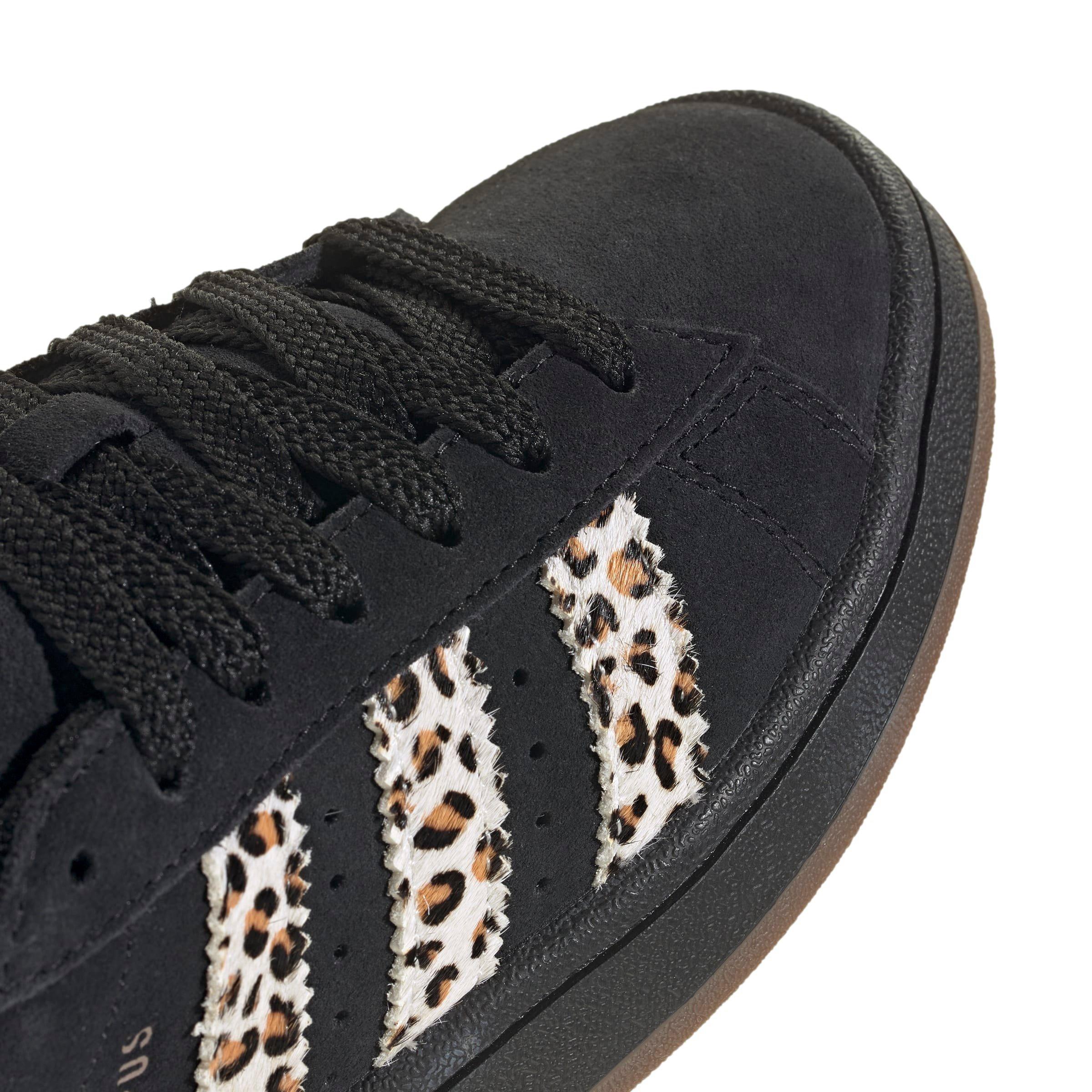 adidas Originals Campus 00s Leopard "Core Black/Wonder White/Trace Brown" Grade School Girls' Shoe - BLACK Thumbnail View 3