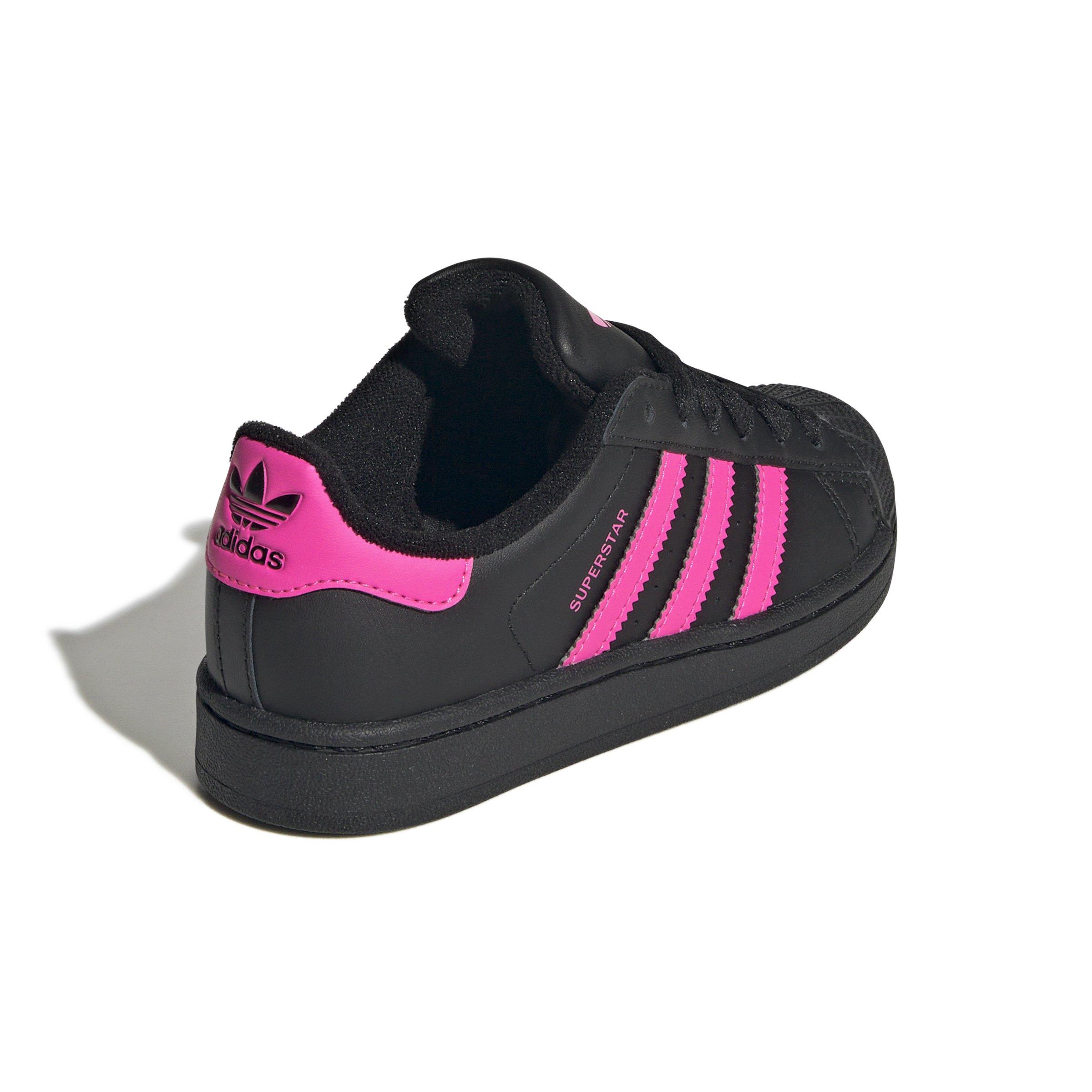 adidas Originals Superstar II Preschool Girls' "Core Black/Lucid Pink" Shoe