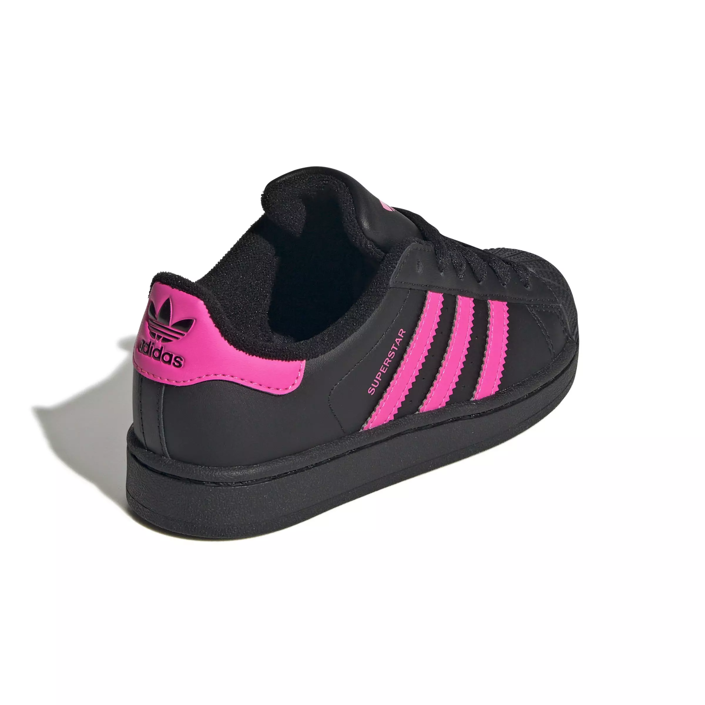 adidas Originals Superstar II "Core Black/Lucid Pink" Preschool Girls' Shoe - BLACK/PINK