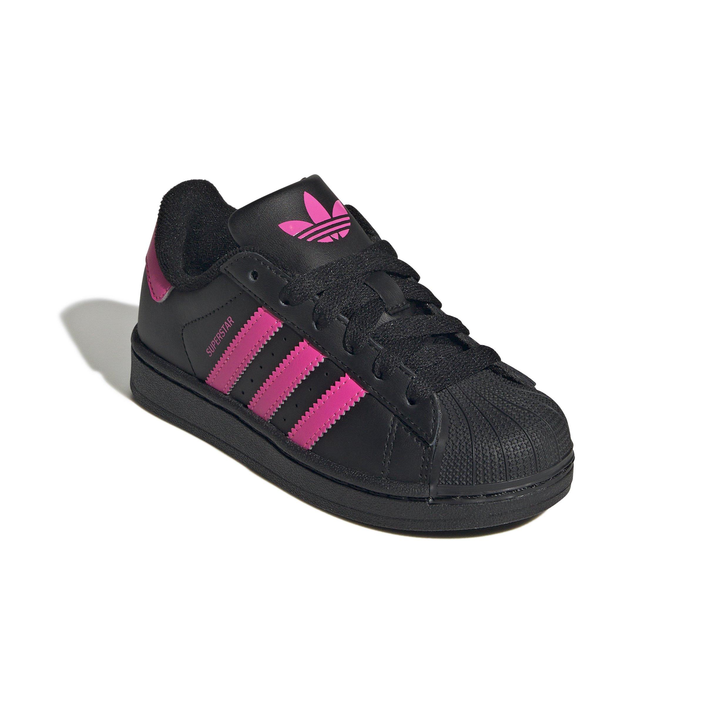 adidas Originals Superstar II Preschool Girls' "Core Black/Lucid Pink" Shoe