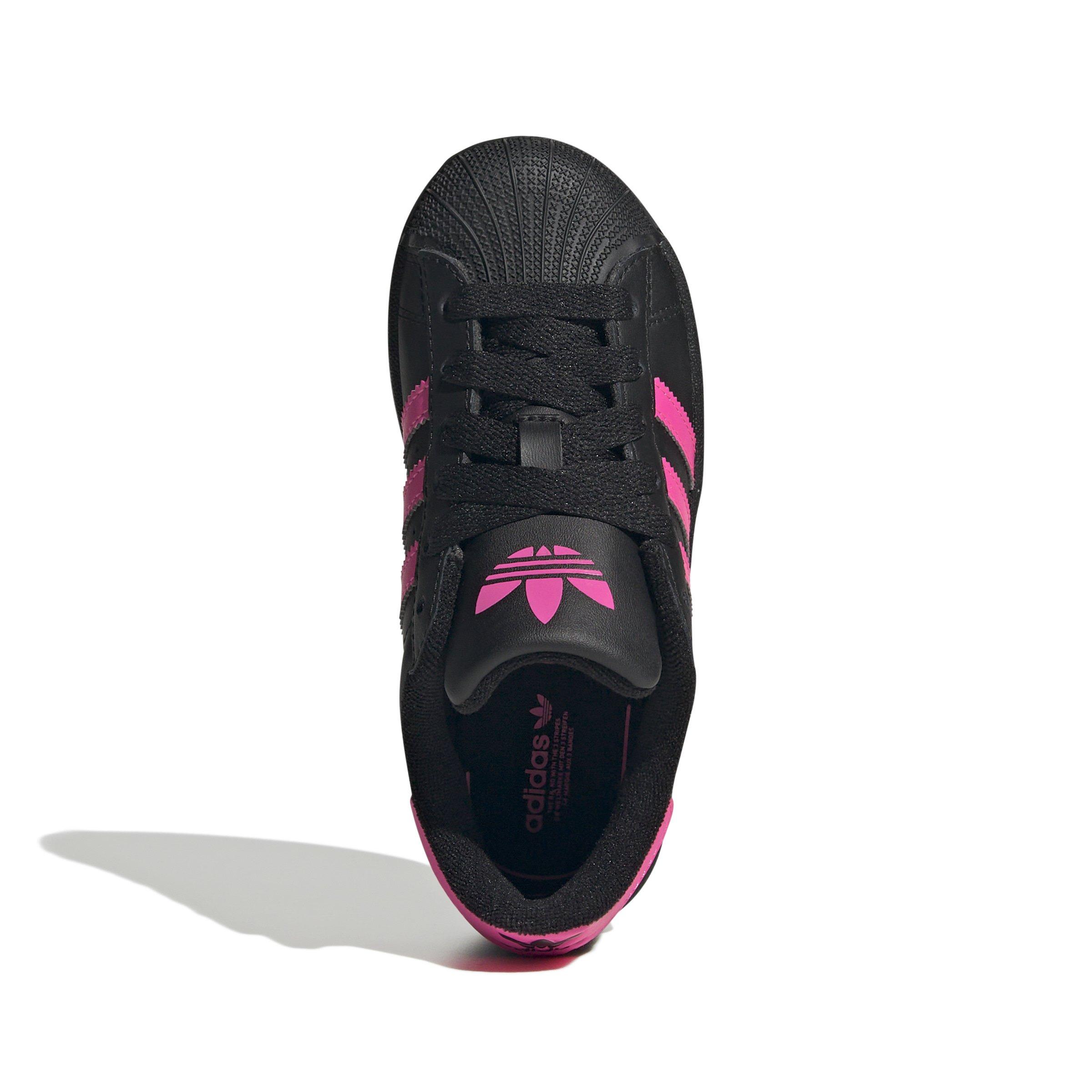 adidas Originals Superstar II Preschool Girls' "Core Black/Lucid Pink" Shoe